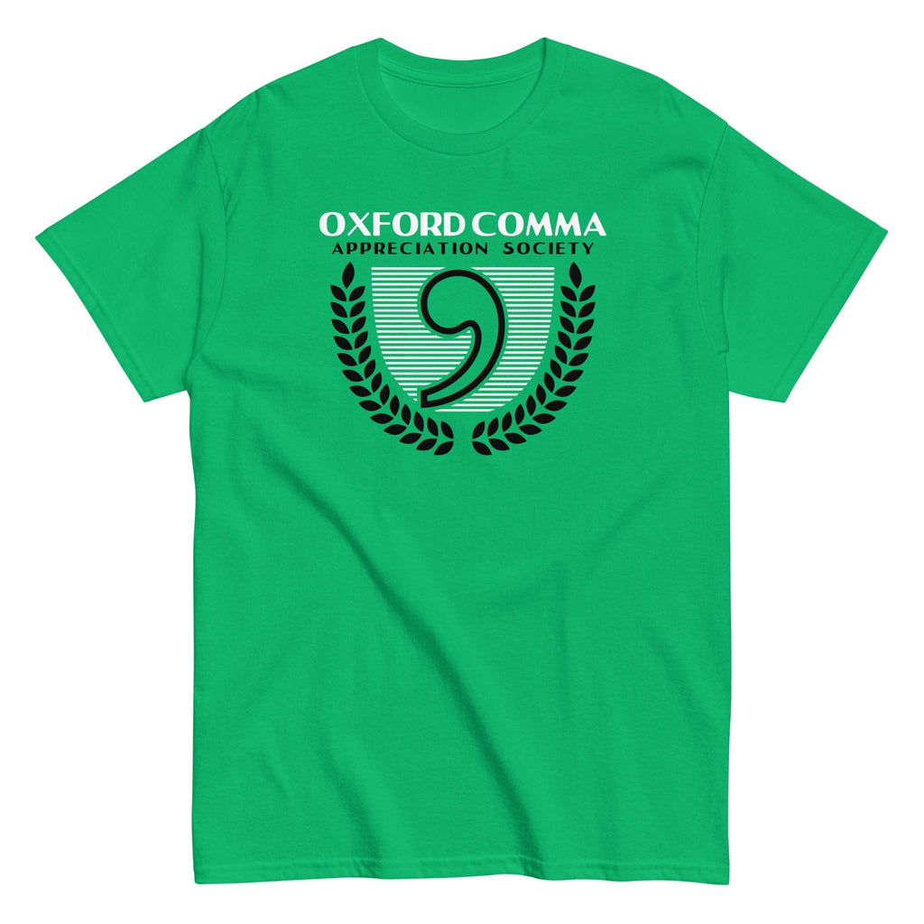 Oxford Comma Appreciation Society Men's Classic Tee Hoodie, Sweatshirt | PureTeeCo.com (Image 5)