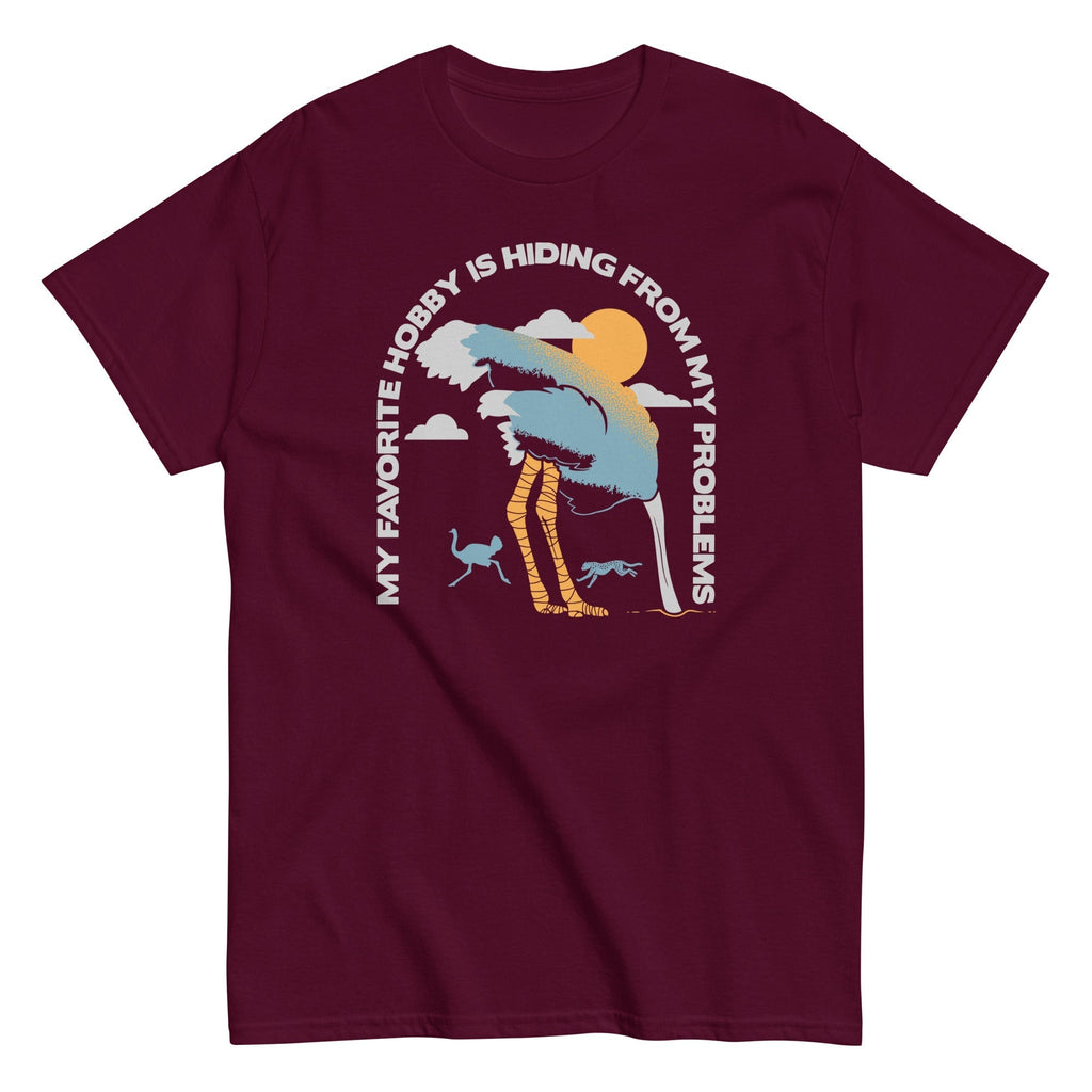 My Favorite Hobby Is Hiding From My Problems Men's Classic Tee Hoodie, Sweatshirt | PureTeeCo.com (Image 2)