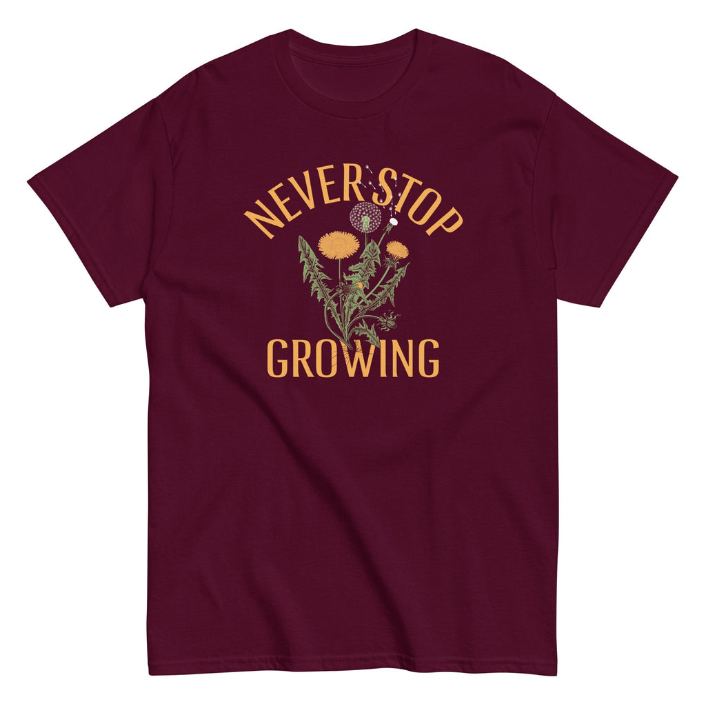 Never Stop Growing Men's Classic Tee Hoodie, Sweatshirt | PureTeeCo.com (Image 4)