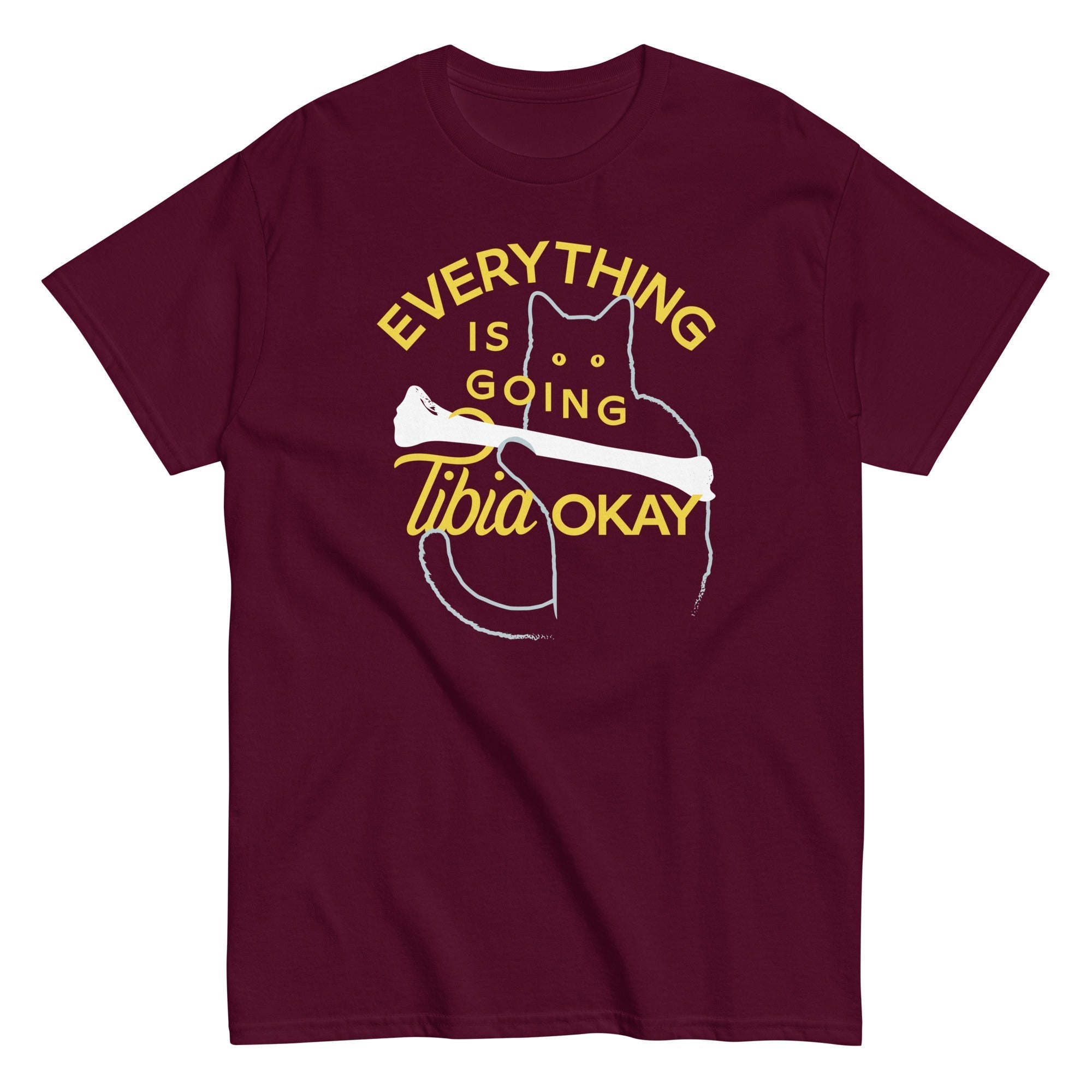 Everything Is Going Tibia Okay Men's Classic Tee Hoodie, Sweatshirt | PureTeeCo.com (Image 5)