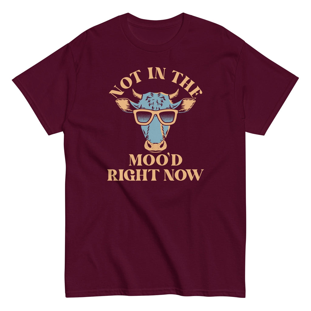 Not In The Moo'd Right Now Men's Classic Tee Hoodie, Sweatshirt | PureTeeCo.com (Image 2)
