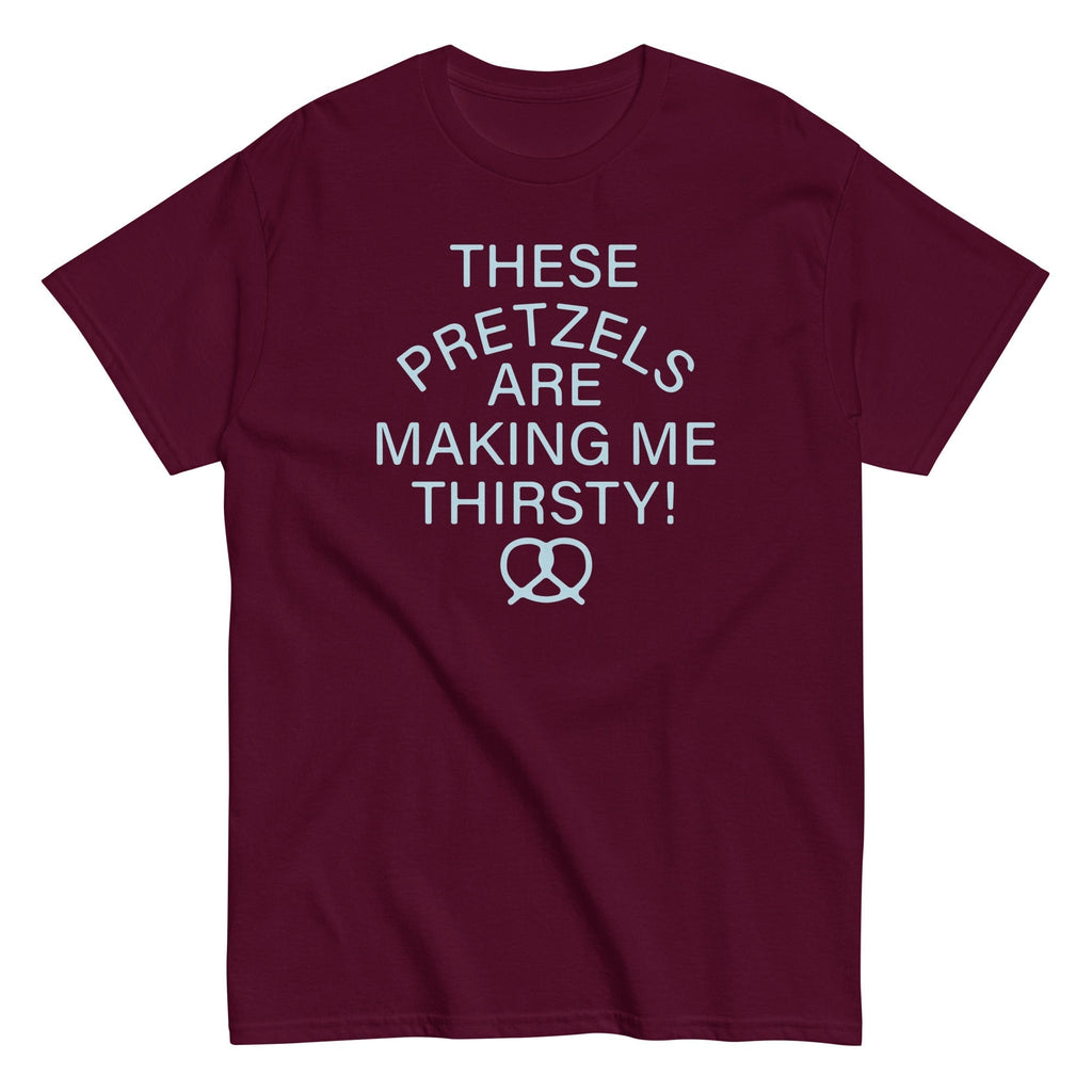 These Pretzels Are Making Me Thirsty! Men's Classic Tee Hoodie, Sweatshirt | PureTeeCo.com (Image 2)