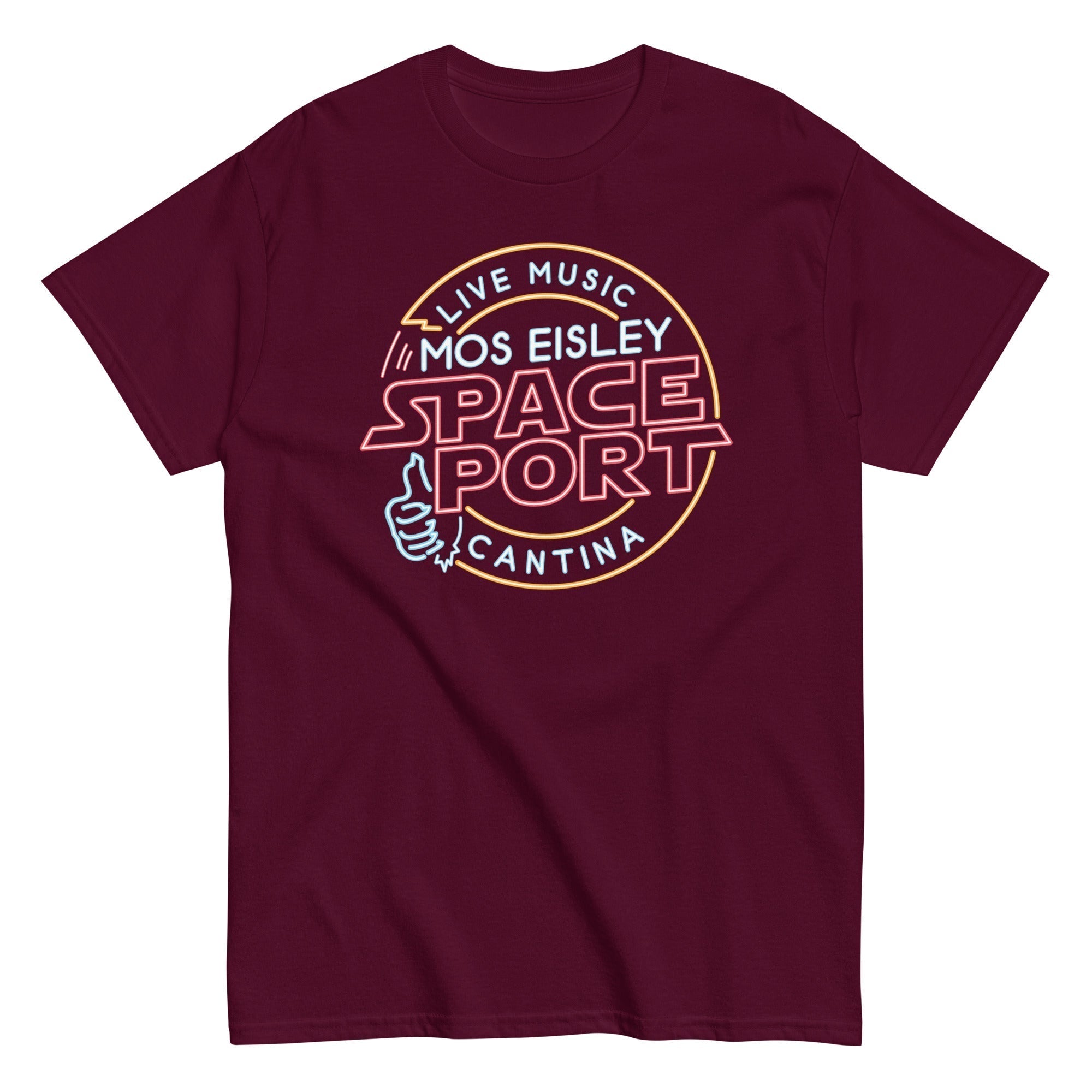 Mos Eisley Space Port Men's Classic Tee Hoodie, Sweatshirt | PureTeeCo.com (Image 3)