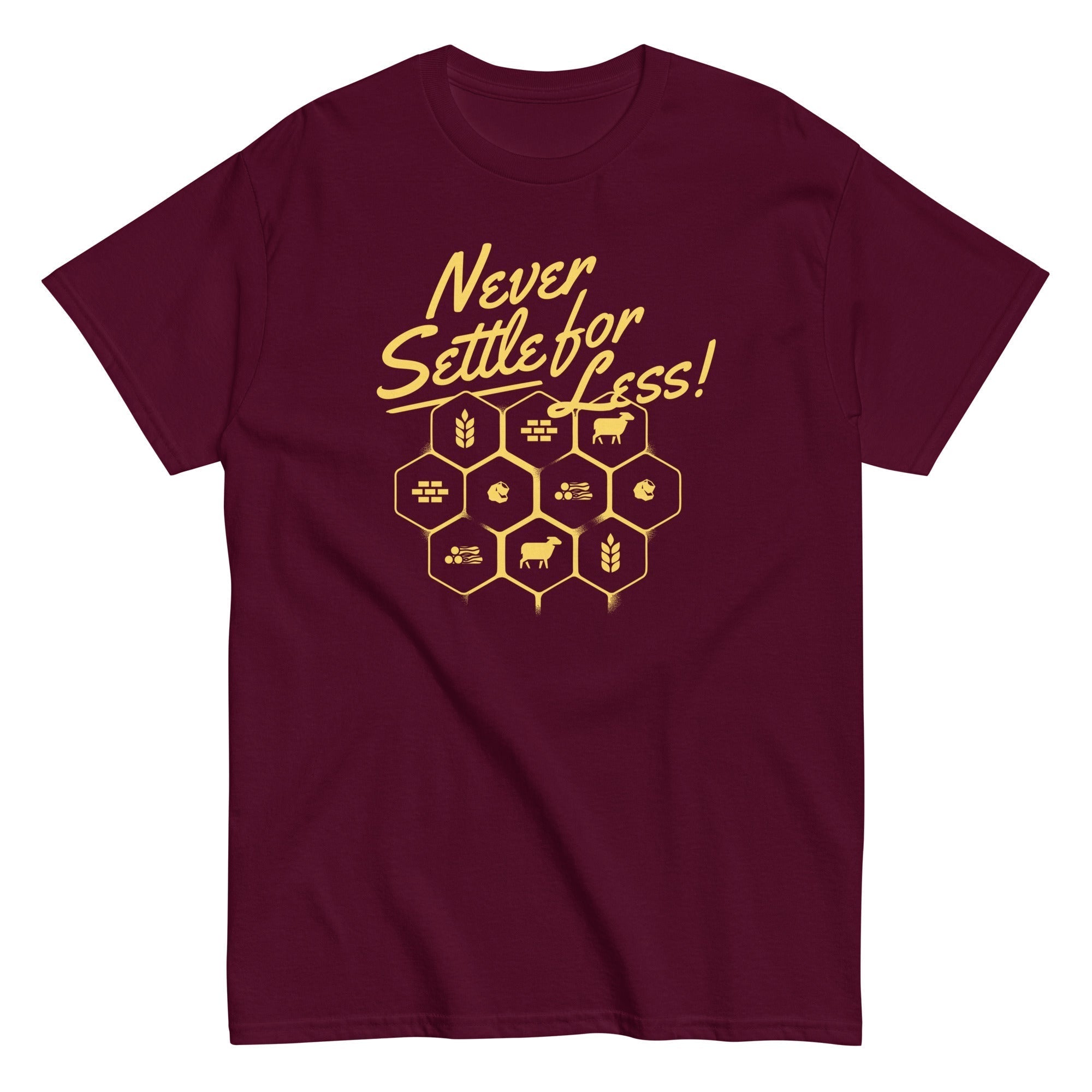 Never Settle For Less Men's Classic Tee Hoodie, Sweatshirt | PureTeeCo.com (Image 2)