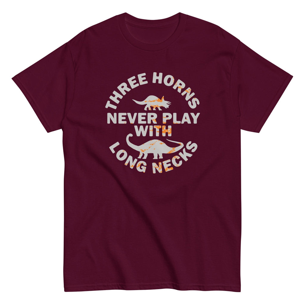 Three Horns Never Play With Long Necks Men's Classic Tee Hoodie, Sweatshirt | PureTeeCo.com (Image 2)