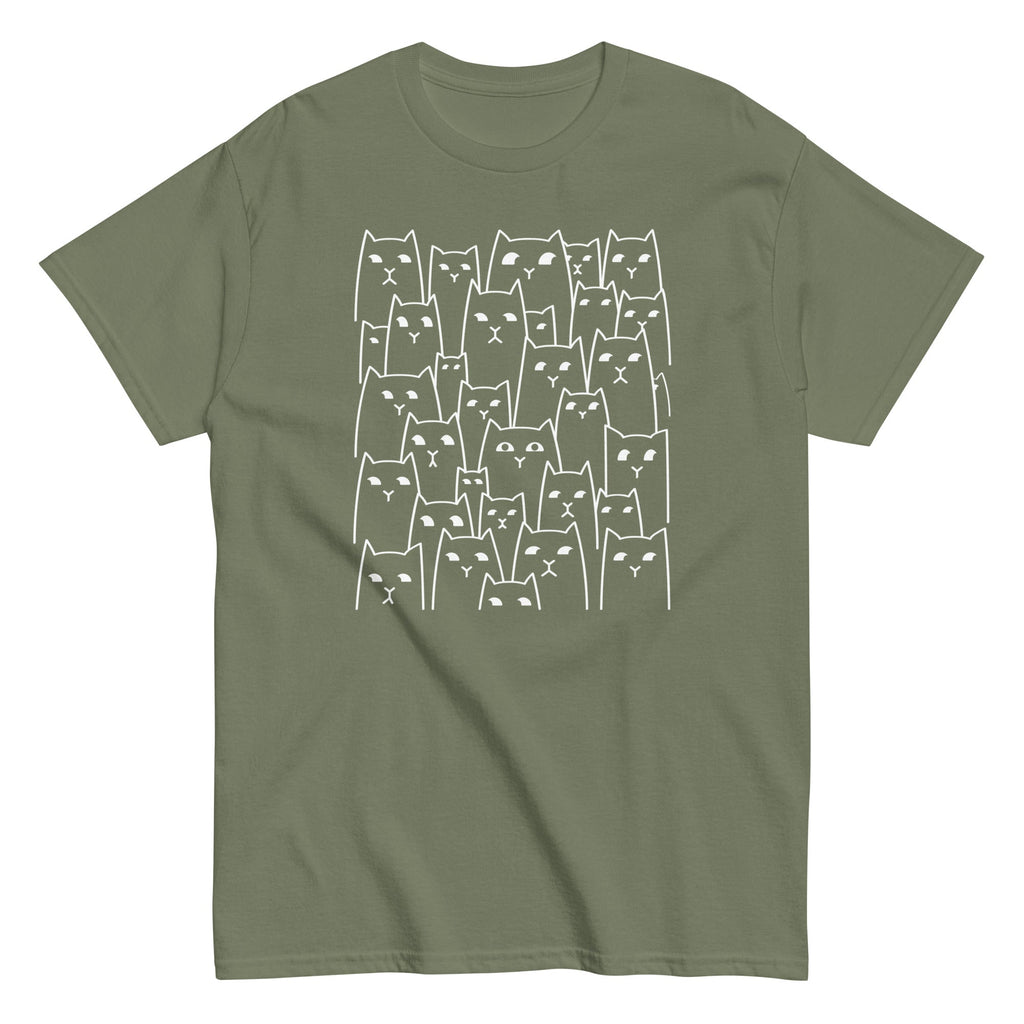 Suspicious Cats Men's Classic Tee Hoodie, Sweatshirt | PureTeeCo.com (Image 5)