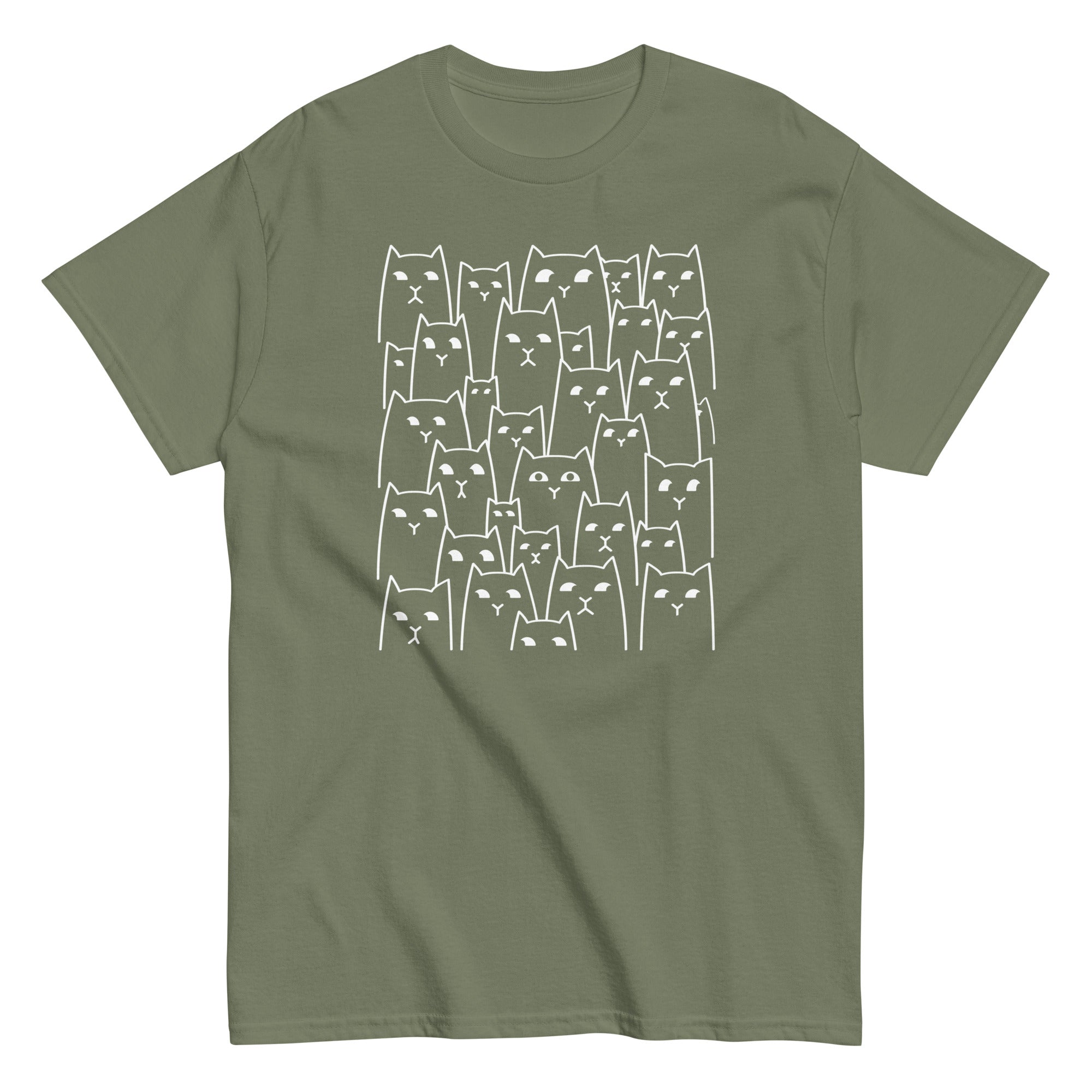 Suspicious Cats Men's Classic Tee Hoodie, Sweatshirt | PureTeeCo.com (Image 5)