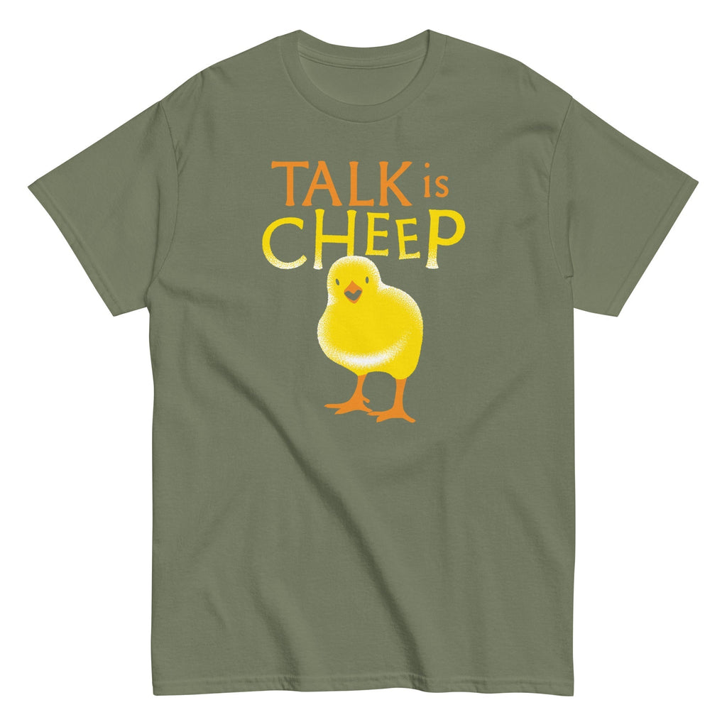Talk Is Cheep Men's Classic Tee Hoodie, Sweatshirt | PureTeeCo.com (Image 4)