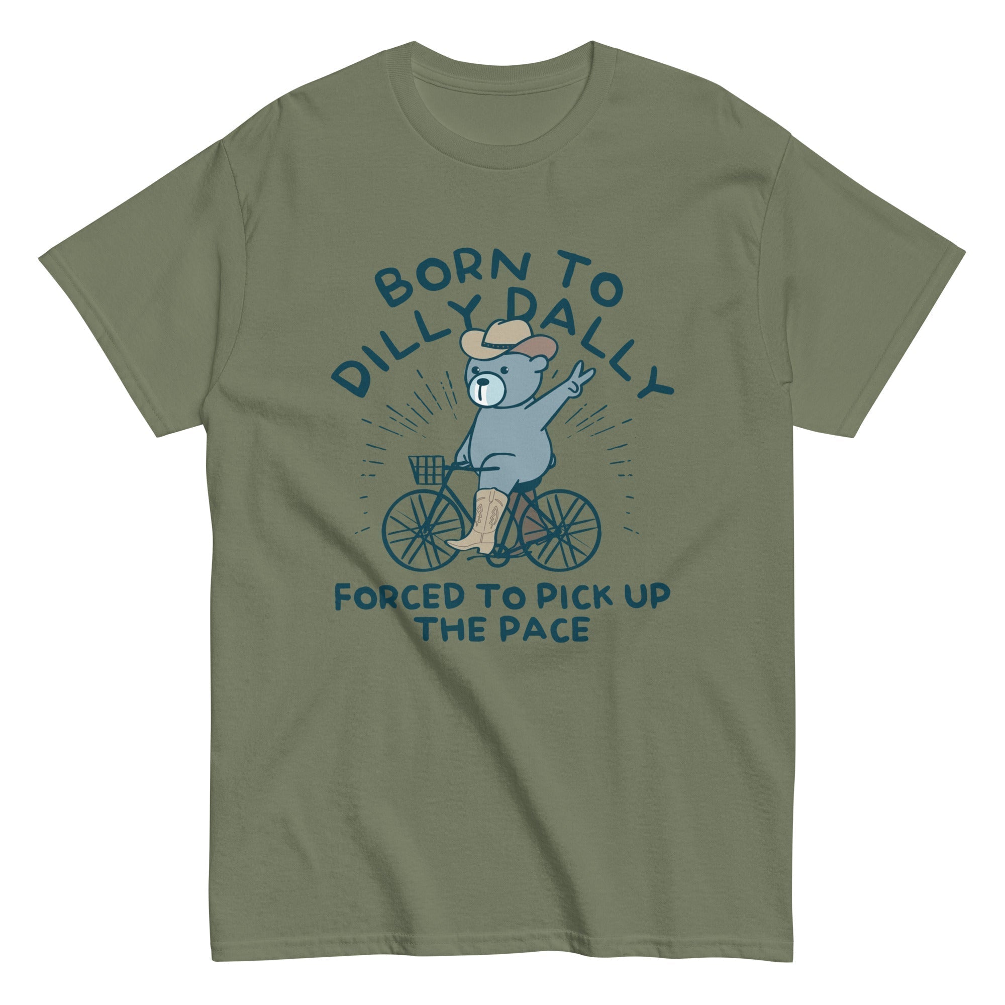 Born To Dilly Dally Forced To Pick Up The Pace Men's Classic Tee Hoodie, Sweatshirt | PureTeeCo.com (Image 3)