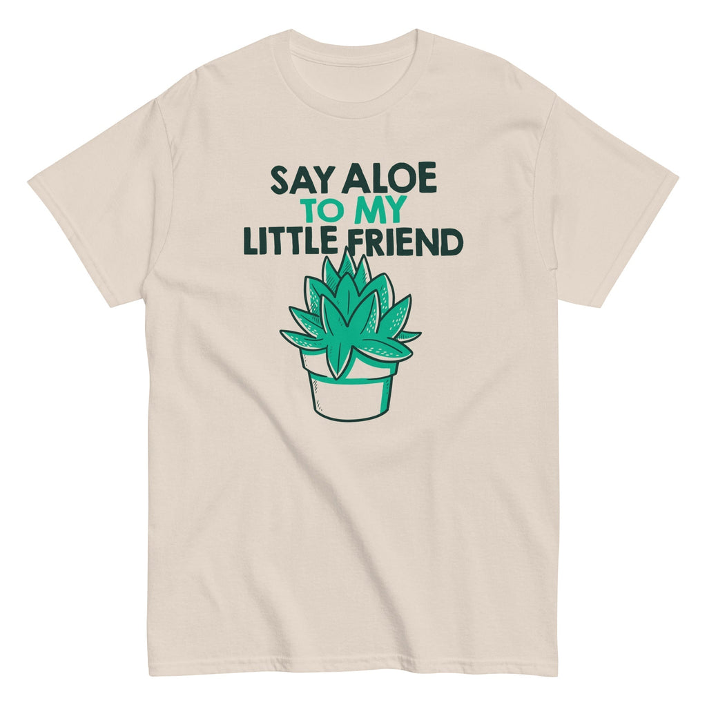 Say Aloe To My Little Friend Men's Classic Tee Hoodie, Sweatshirt | PureTeeCo.com (Image 3)
