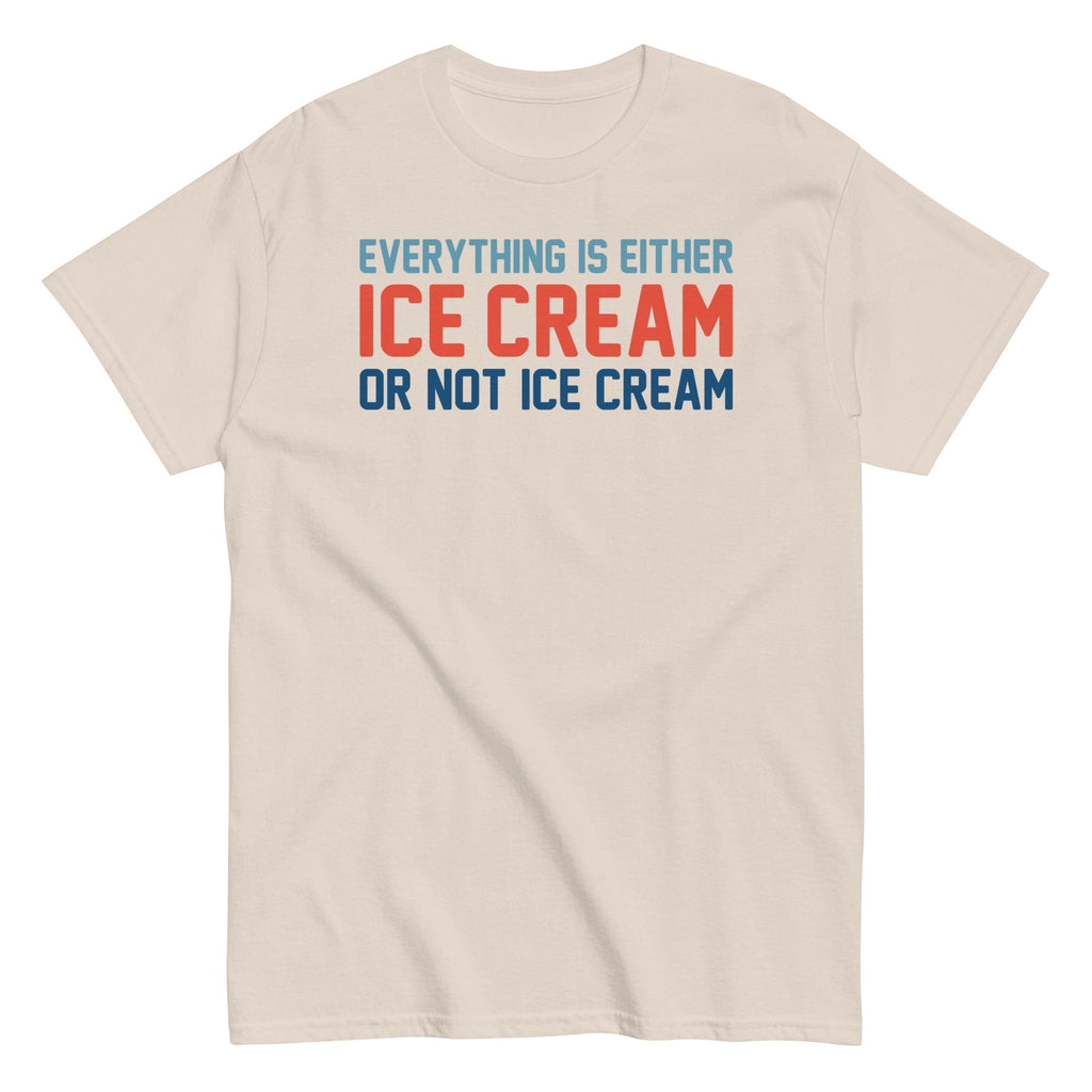 Everything Is Ice Cream Or Not Ice Cream Men's Classic Tee Hoodie, Sweatshirt | PureTeeCo.com (Image 3)