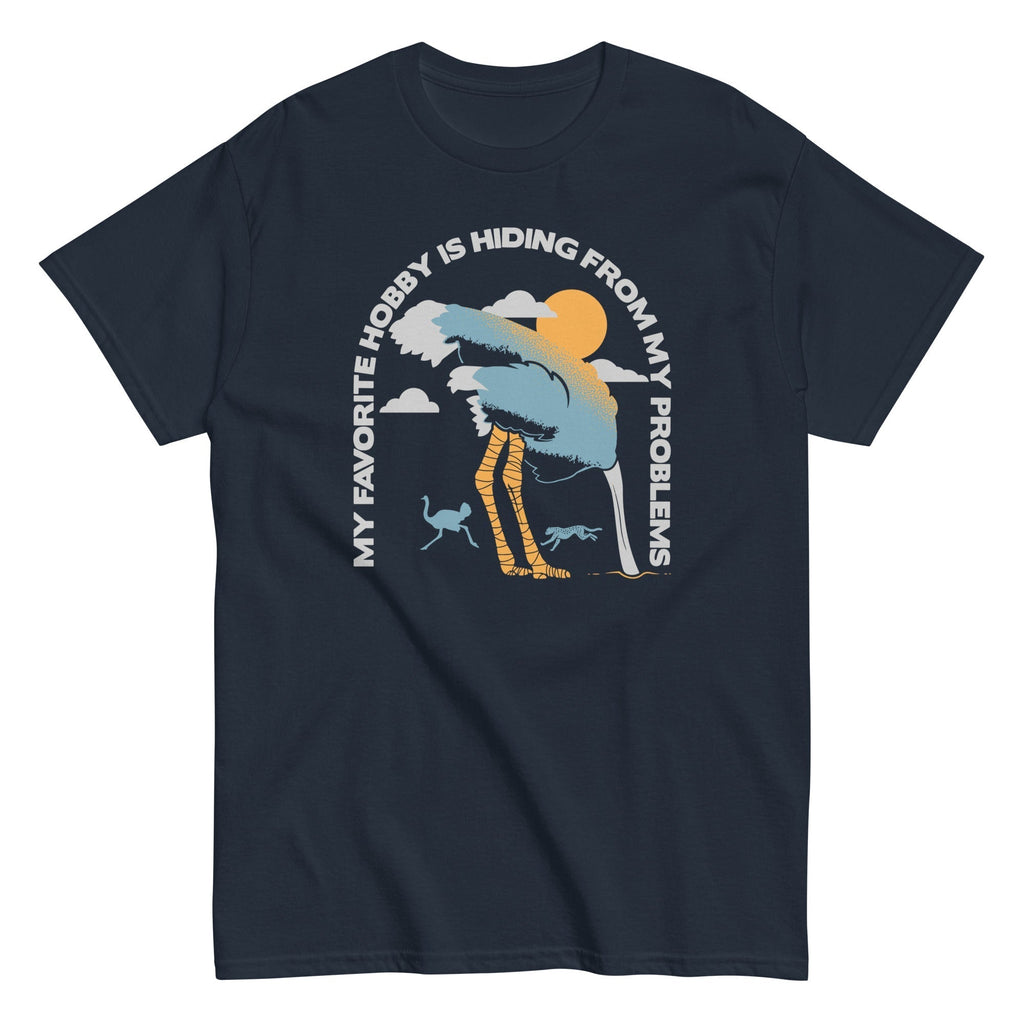 My Favorite Hobby Is Hiding From My Problems Men's Classic Tee Hoodie, Sweatshirt | PureTeeCo.com (Image 3)