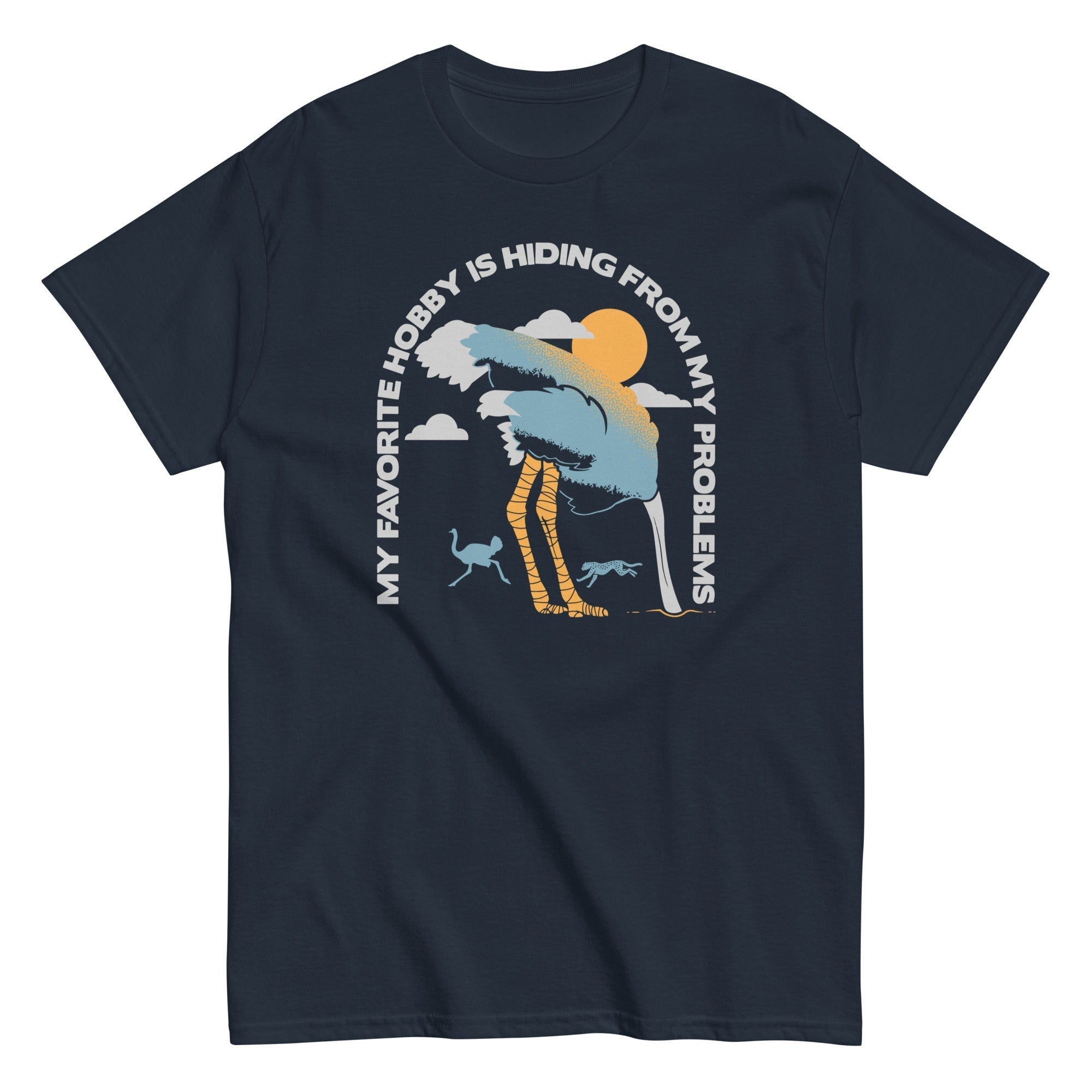 My Favorite Hobby Is Hiding From My Problems Men's Classic Tee Hoodie, Sweatshirt | PureTeeCo.com (Image 3)