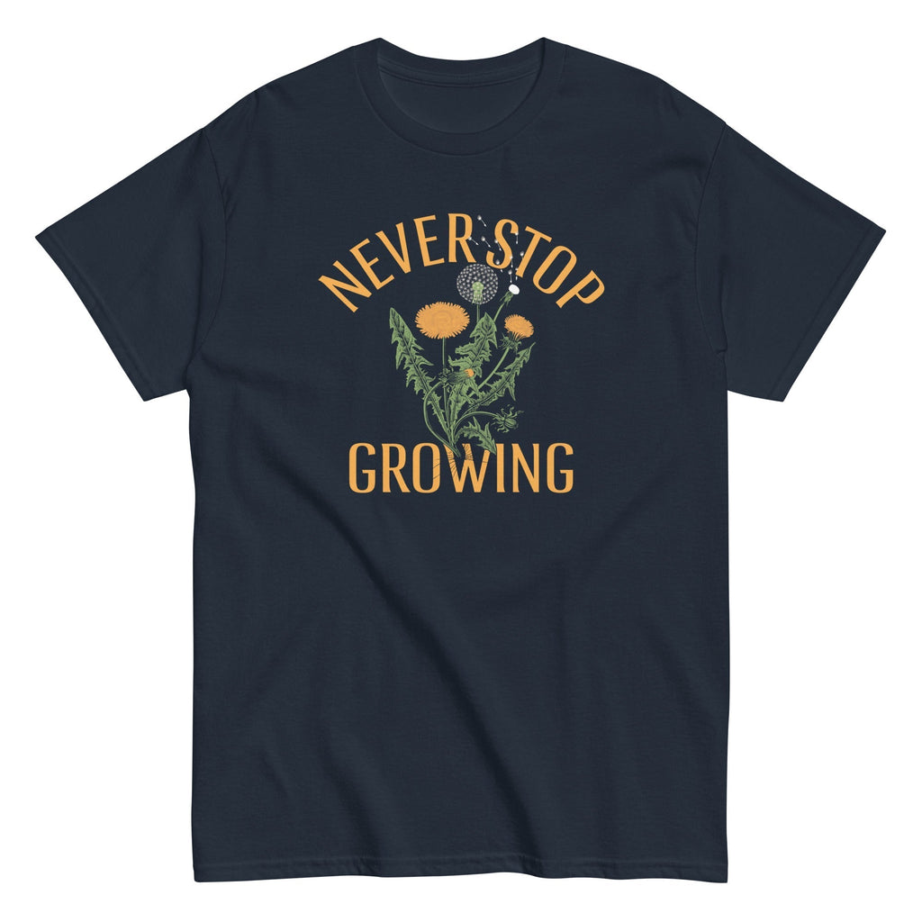 Never Stop Growing Men's Classic Tee Hoodie, Sweatshirt | PureTeeCo.com (Image 2)