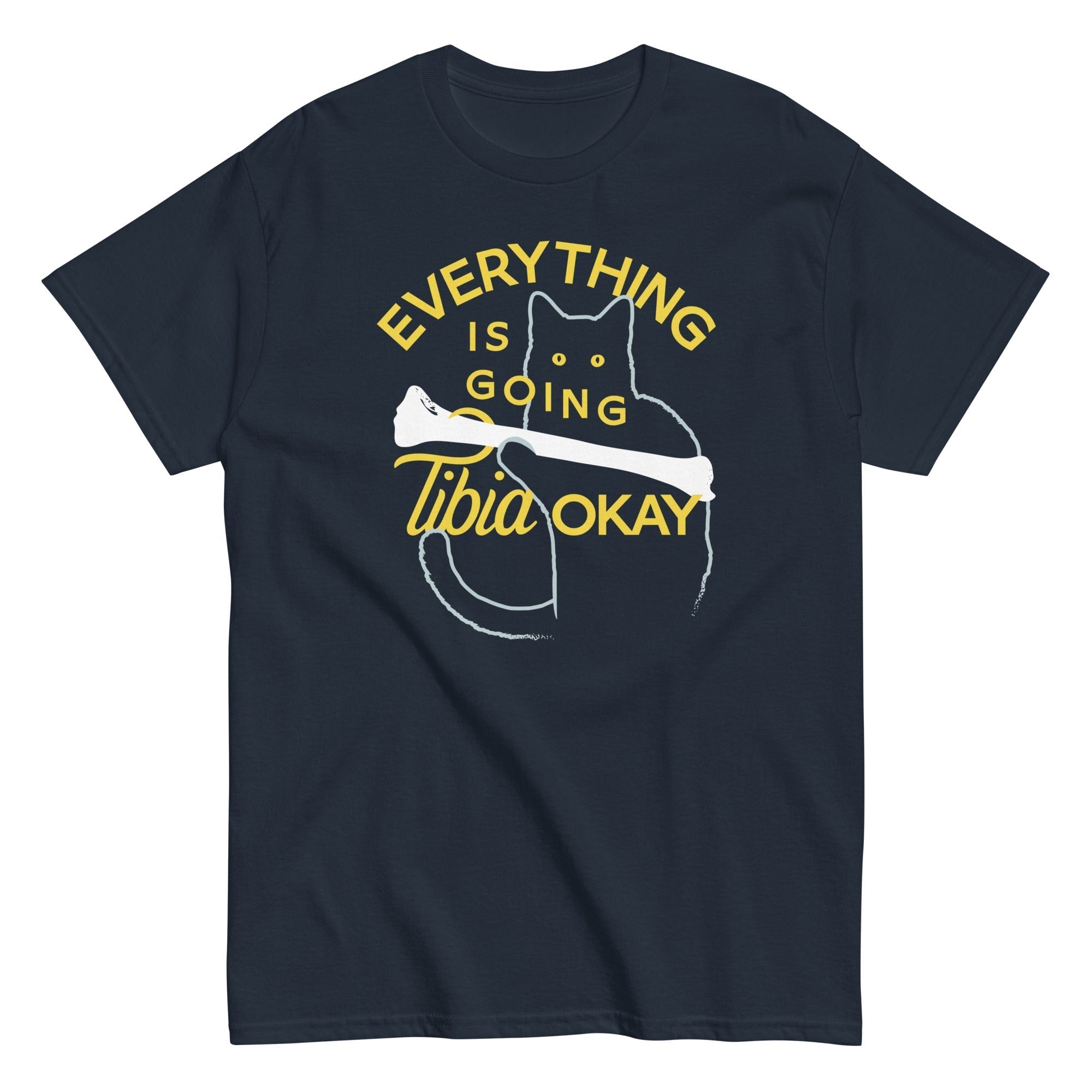 Everything Is Going Tibia Okay Men's Classic Tee Hoodie, Sweatshirt | PureTeeCo.com (Image 3)