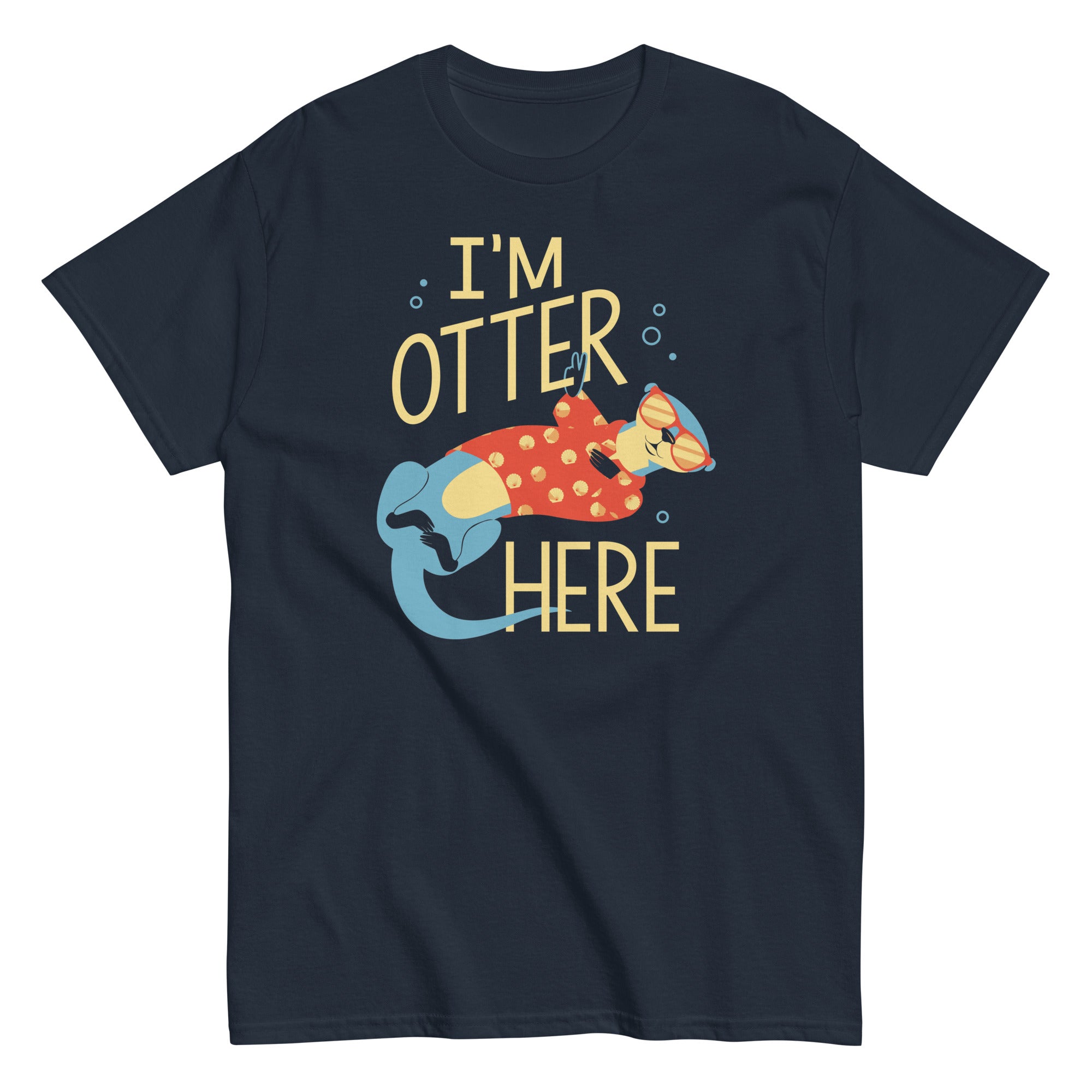 I'm Otter Here Men's Classic Tee Hoodie, Sweatshirt | PureTeeCo.com (Image 3)