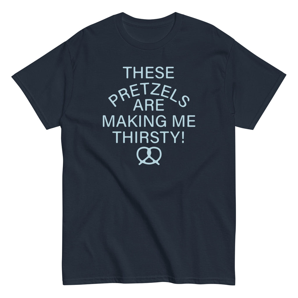 These Pretzels Are Making Me Thirsty! Men's Classic Tee Hoodie, Sweatshirt | PureTeeCo.com (Image 4)