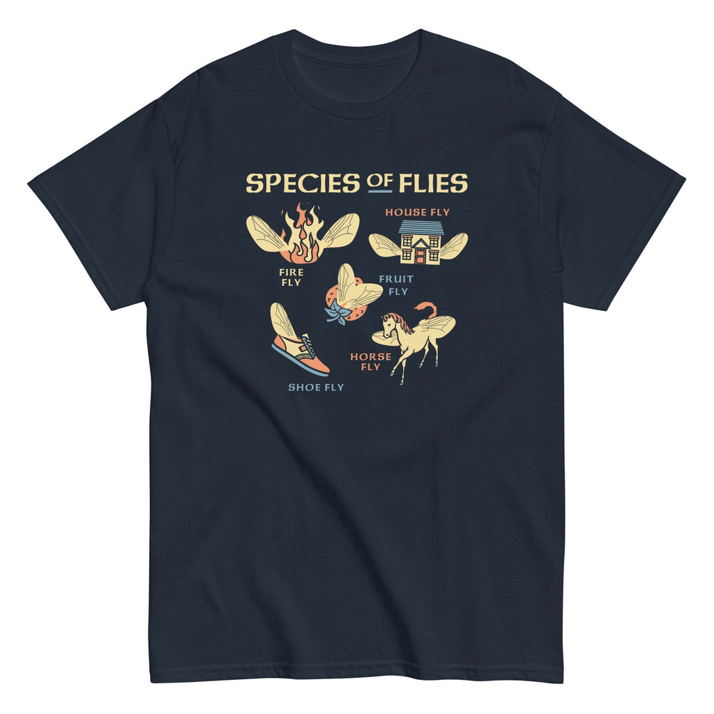 Species Of Flies Men's Classic Tee Hoodie, Sweatshirt | PureTeeCo.com (Image 2)