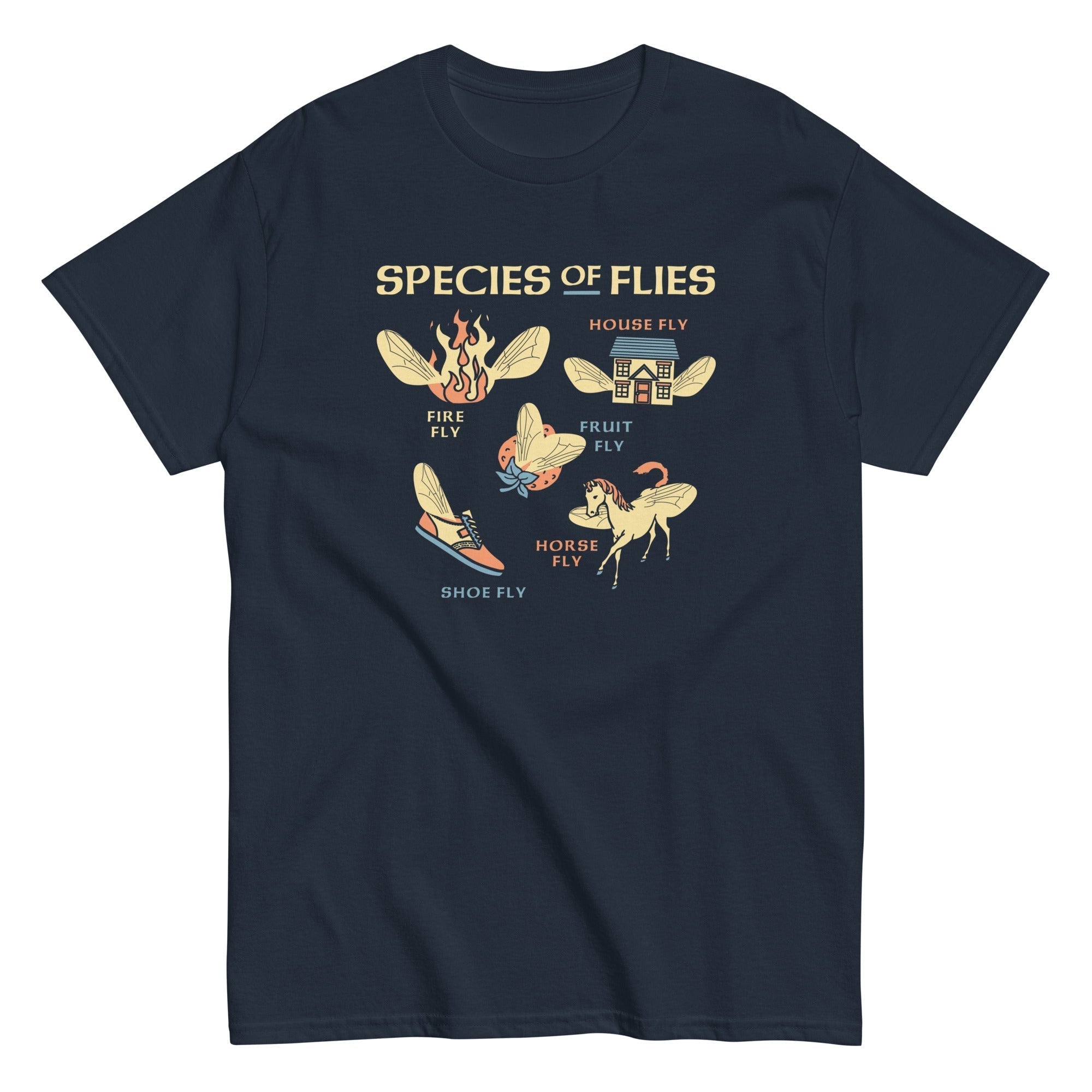 Species Of Flies Men's Classic Tee Hoodie, Sweatshirt | PureTeeCo.com (Image 2)