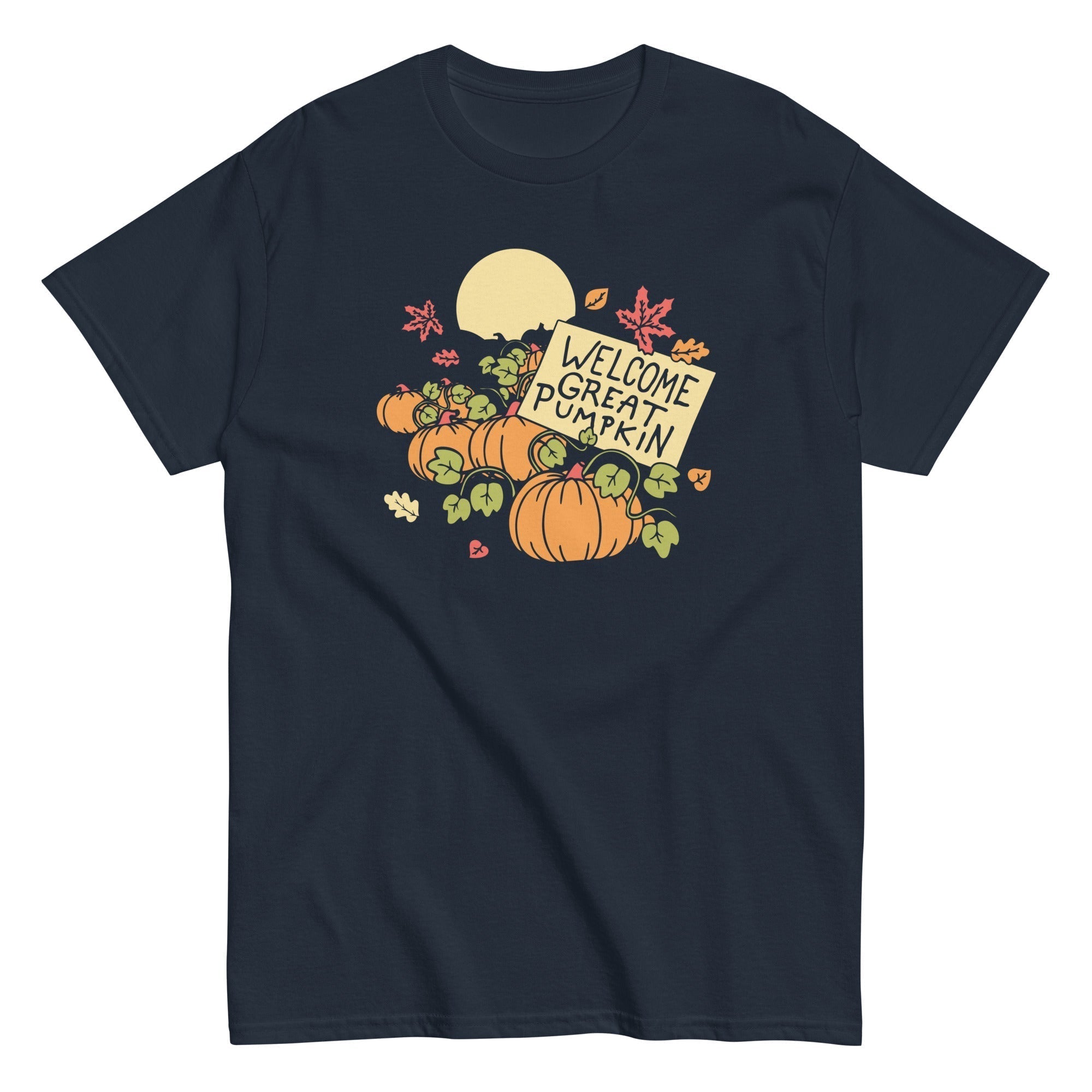 Welcome Great Pumpkin Men's Classic Tee Hoodie, Sweatshirt | PureTeeCo.com (Image 2)