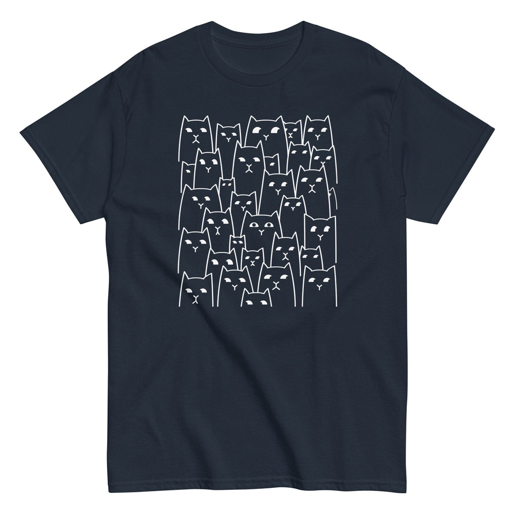 Suspicious Cats Men's Classic Tee Hoodie, Sweatshirt | PureTeeCo.com (Image 3)