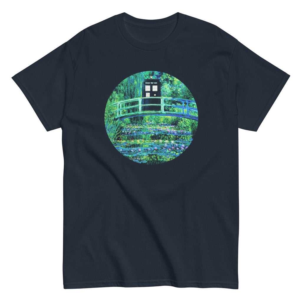 Water Lilies Police Box Men's Classic Tee Hoodie, Sweatshirt | PureTeeCo.com (Image 1)