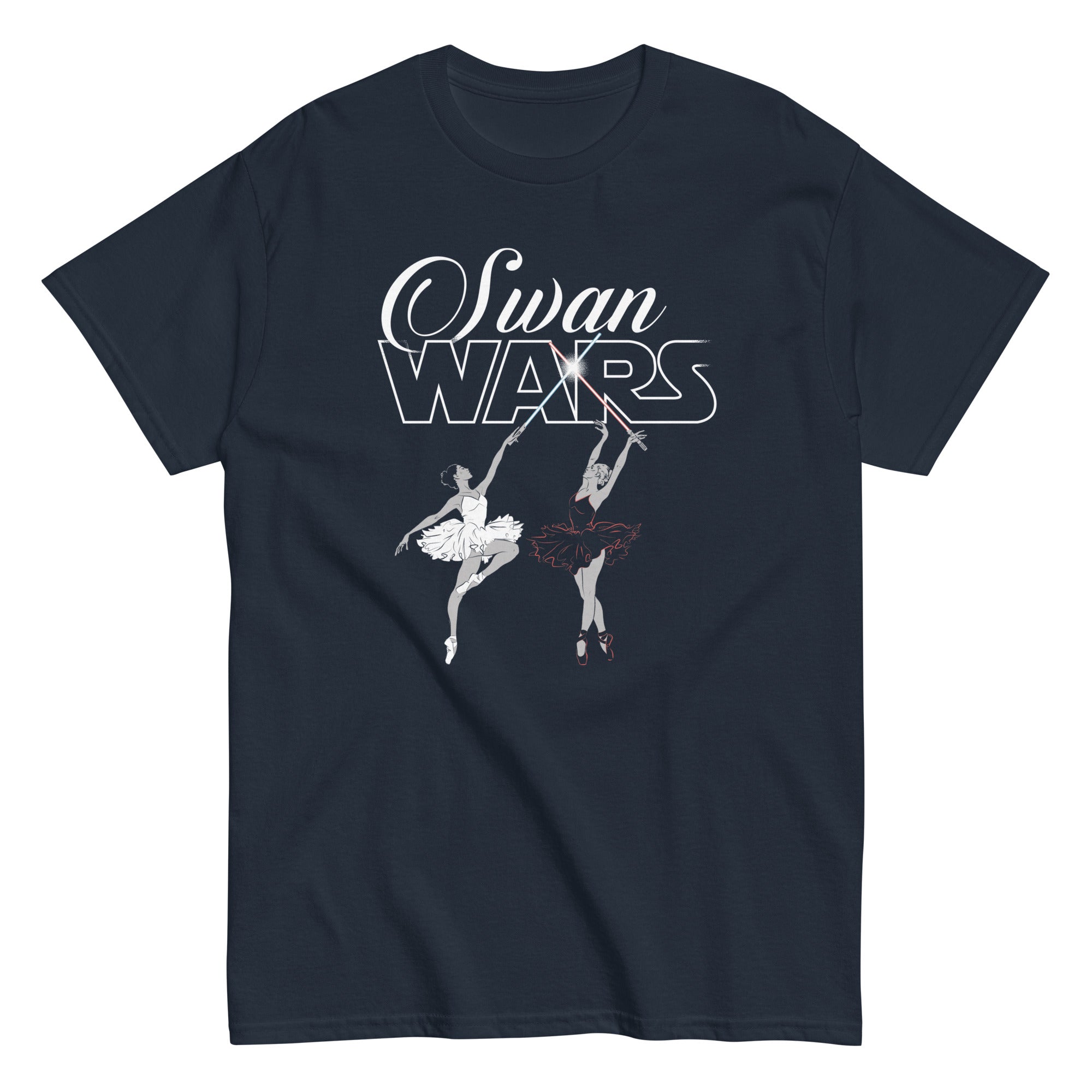 Swan Wars Men's Classic Tee Hoodie, Sweatshirt | PureTeeCo.com (Image 2)