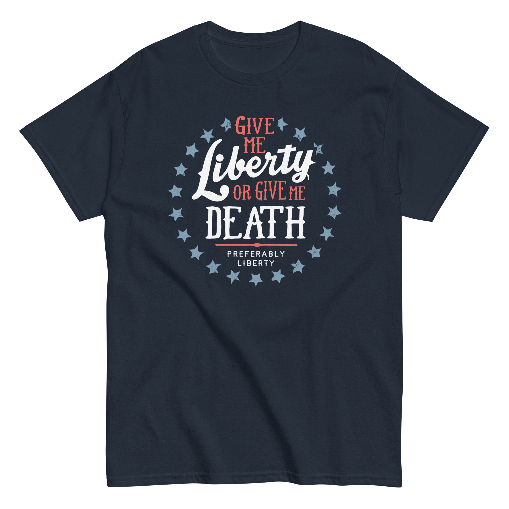 Liberty Or Death, Preferably Liberty Men's Classic Tee Hoodie, Sweatshirt | PureTeeCo.com (Image 3)