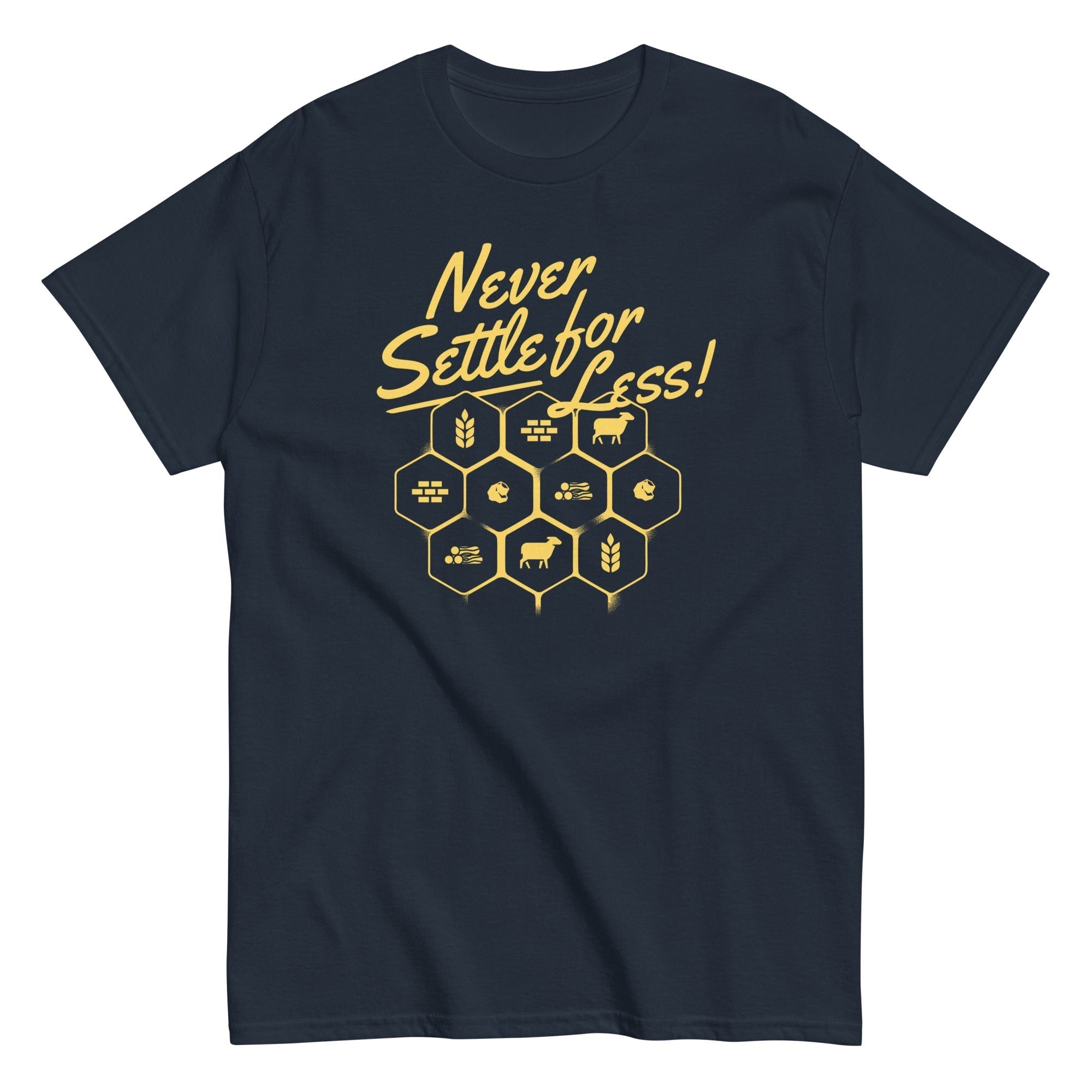 Never Settle For Less Men's Classic Tee Hoodie, Sweatshirt | PureTeeCo.com (Image 1)