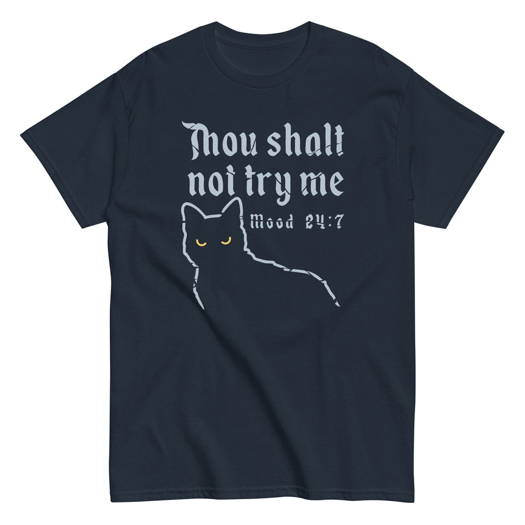Thou Shalt Not Try Me Men's Classic Tee Hoodie, Sweatshirt | PureTeeCo.com (Image 2)