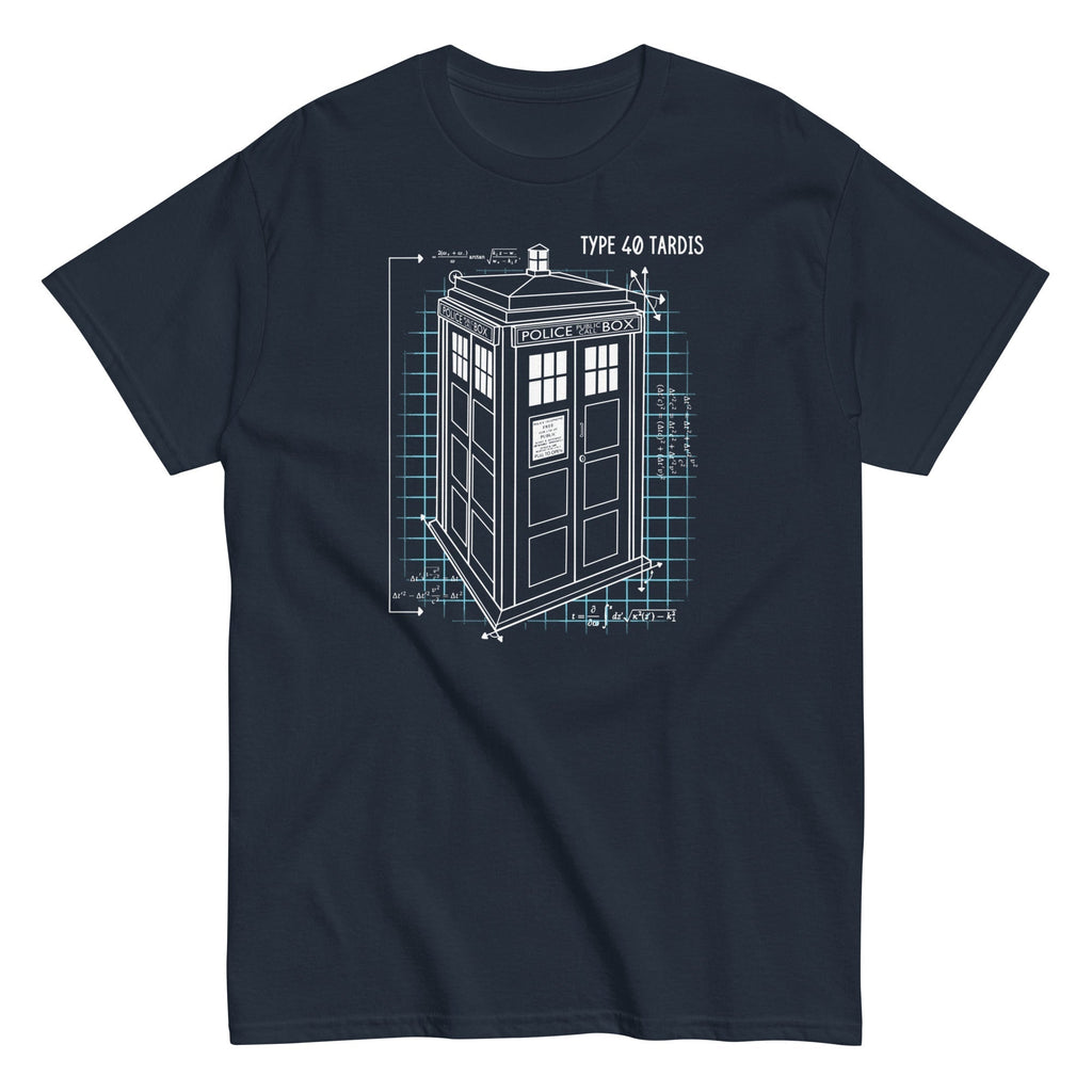 Type 40 Tardis Men's Classic Tee Hoodie, Sweatshirt | PureTeeCo.com (Image 4)