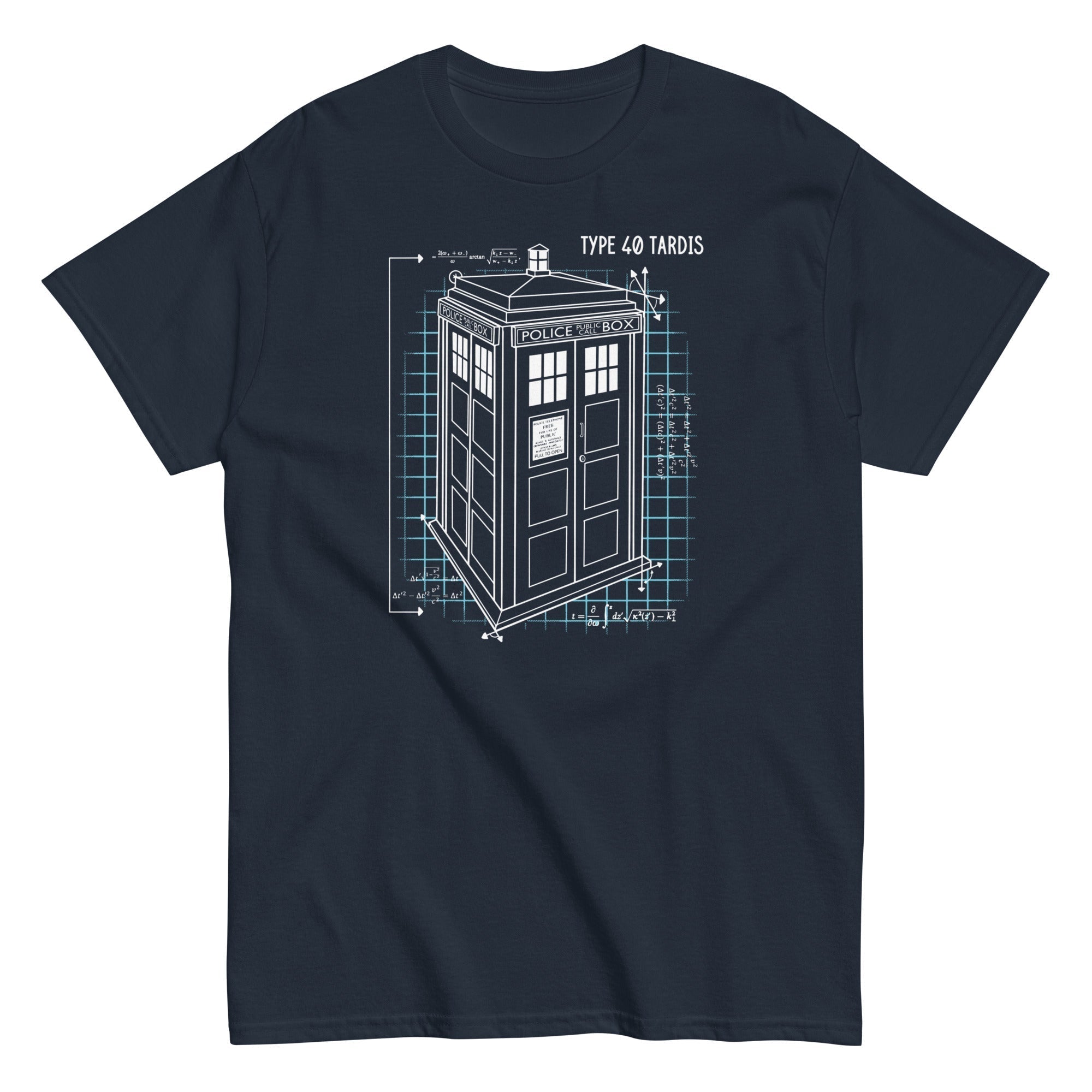 Type 40 Tardis Men's Classic Tee Hoodie, Sweatshirt | PureTeeCo.com (Image 4)