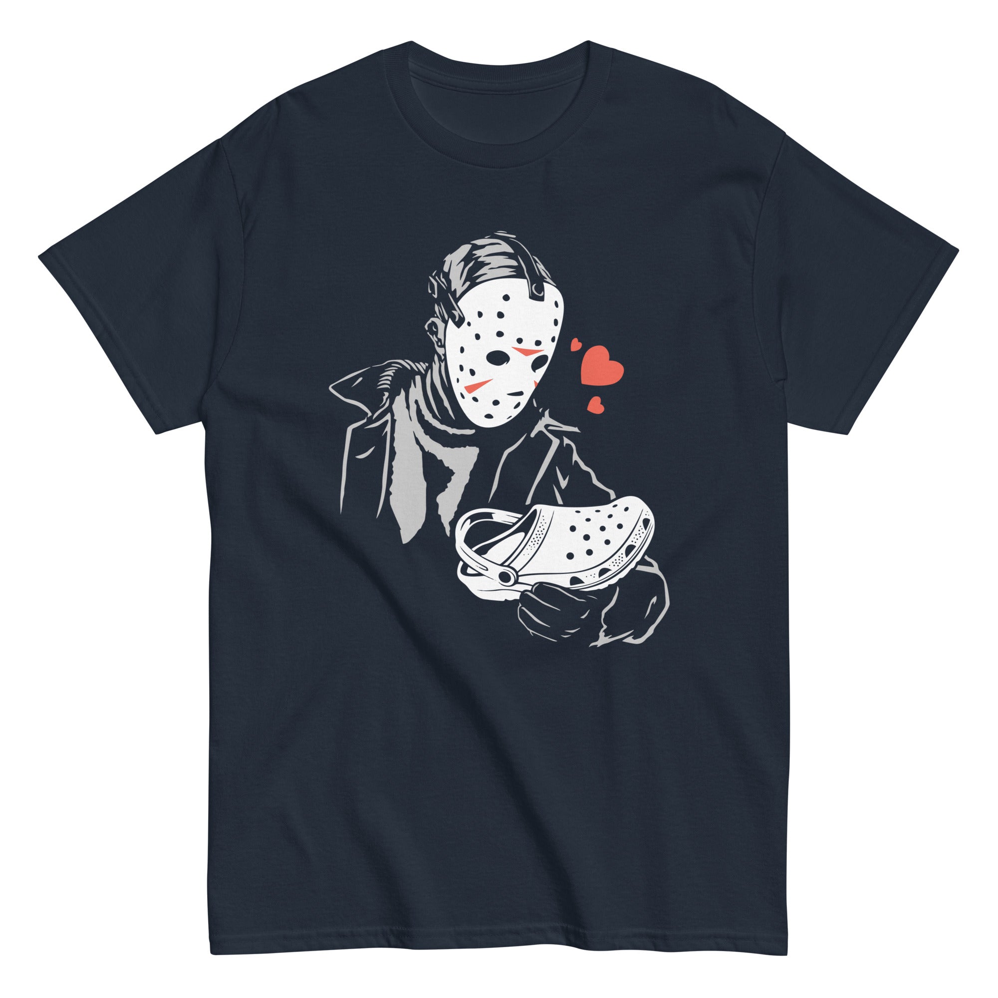 Jason Loves Crocs Men's Classic Tee Hoodie, Sweatshirt | PureTeeCo.com (Image 4)