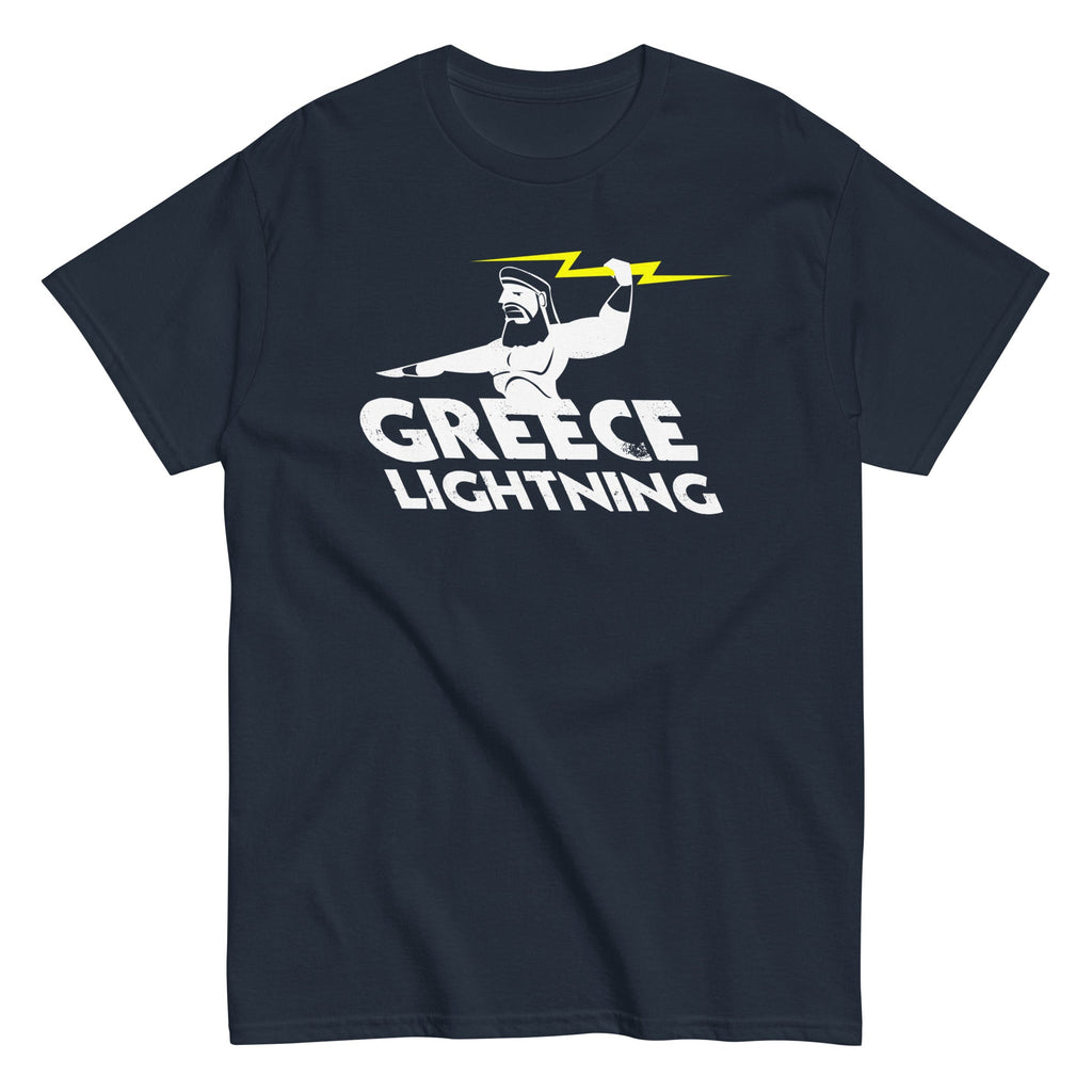 Greece Lightning Men's Classic Tee Hoodie, Sweatshirt | PureTeeCo.com (Image 3)