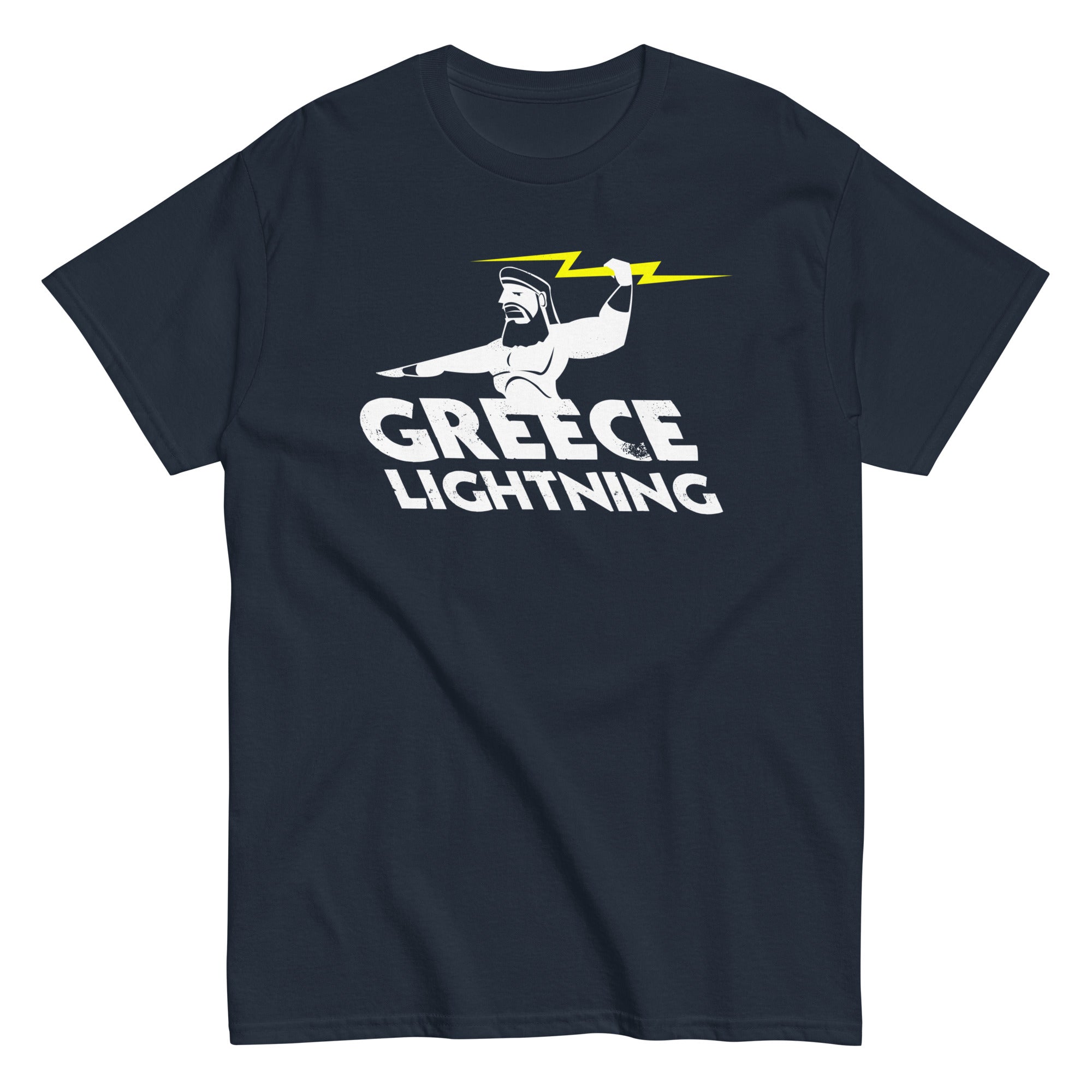 Greece Lightning Men's Classic Tee Hoodie, Sweatshirt | PureTeeCo.com (Image 3)