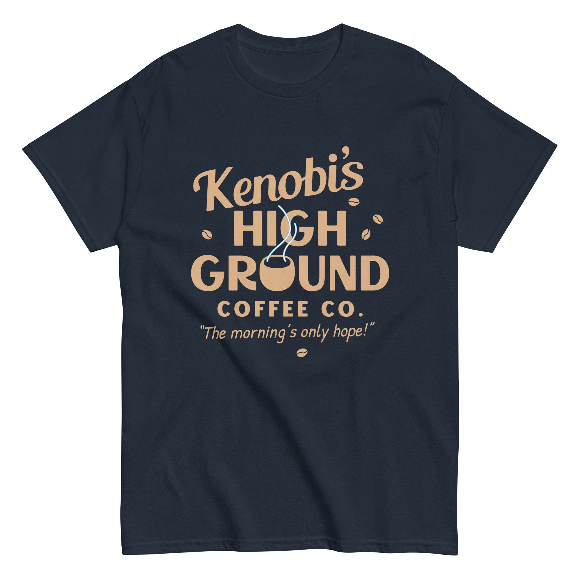 Kenobi's High Ground Coffee Co Men's Classic Tee Hoodie, Sweatshirt | PureTeeCo.com (Image 1)
