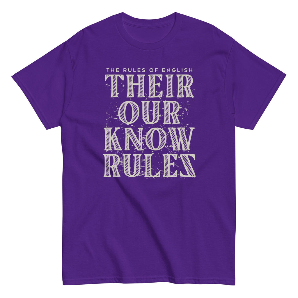 Their Our Know Rules Men's Classic Tee Hoodie, Sweatshirt | PureTeeCo.com (Image 4)
