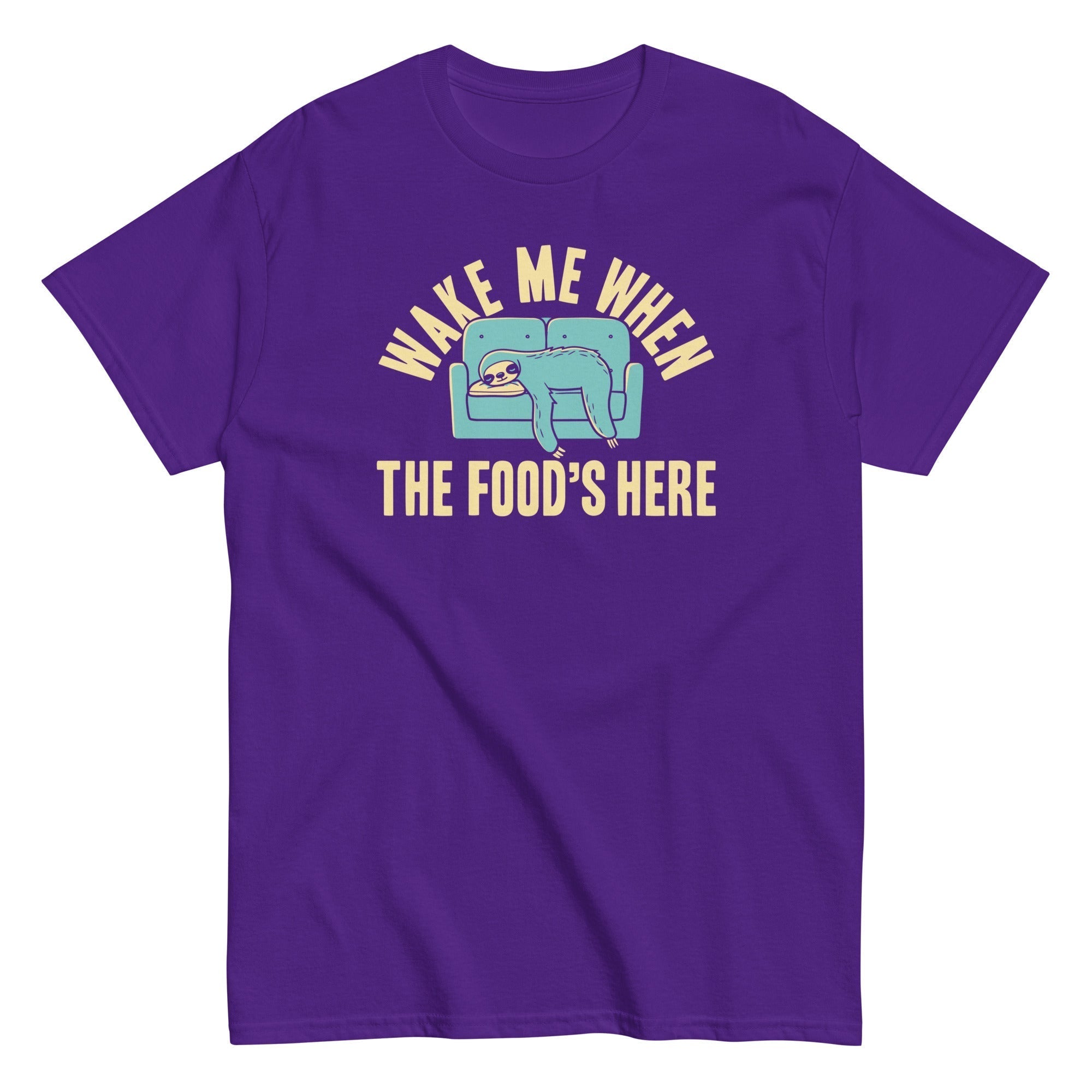 Wake Me When The Food's Here Men's Classic Tee Hoodie, Sweatshirt | PureTeeCo.com (Image 3)