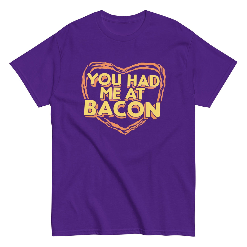 You Had Me At Bacon Men's Classic Tee Hoodie, Sweatshirt | PureTeeCo.com (Image 4)