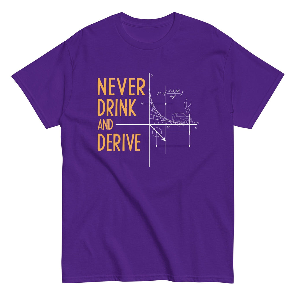 Never Drink and Derive Men's Classic Tee Hoodie, Sweatshirt | PureTeeCo.com (Image 5)