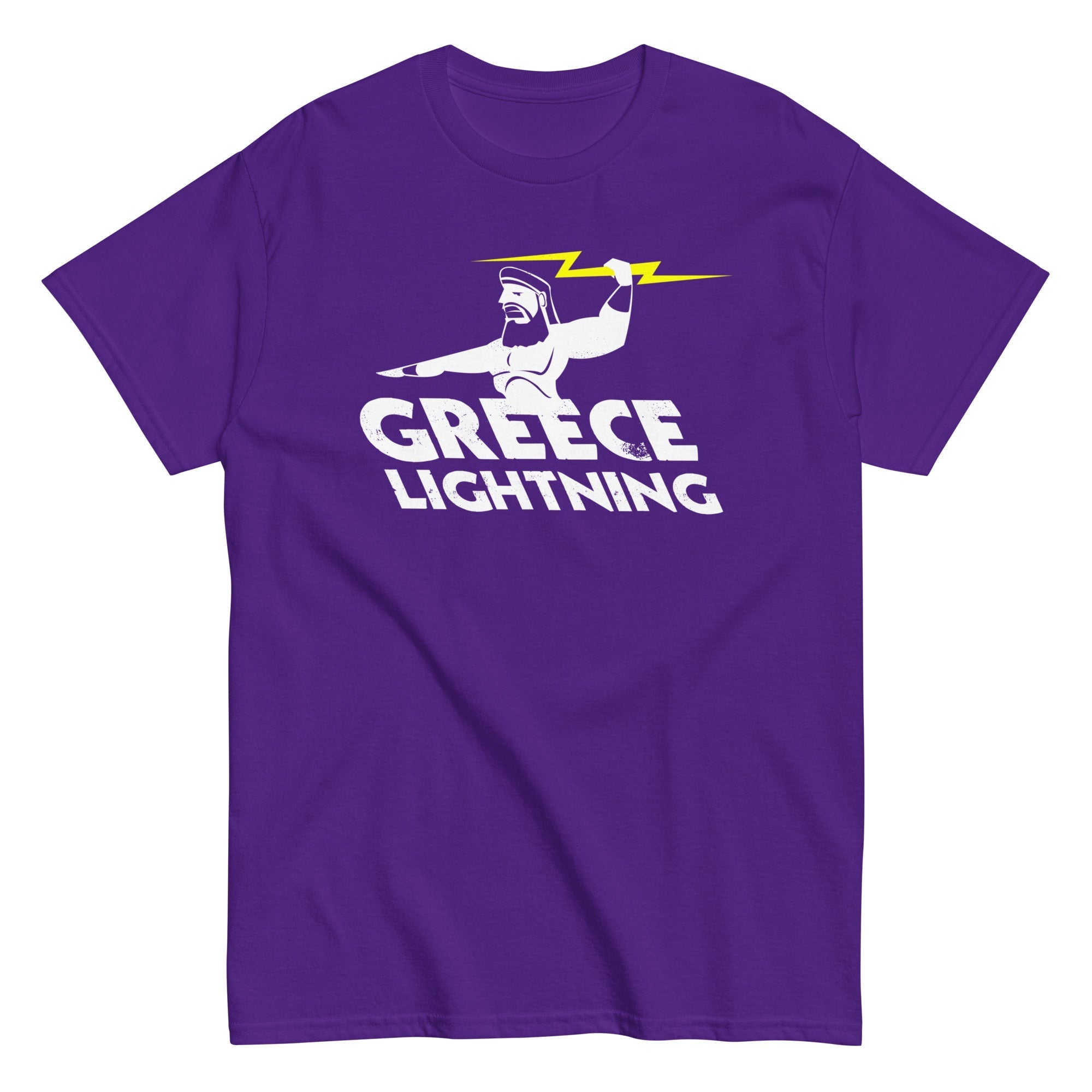 Greece Lightning Men's Classic Tee Hoodie, Sweatshirt | PureTeeCo.com (Image 4)