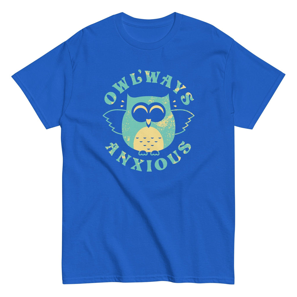 Owlways Anxious Men's Classic Tee Hoodie, Sweatshirt | PureTeeCo.com (Image 1)