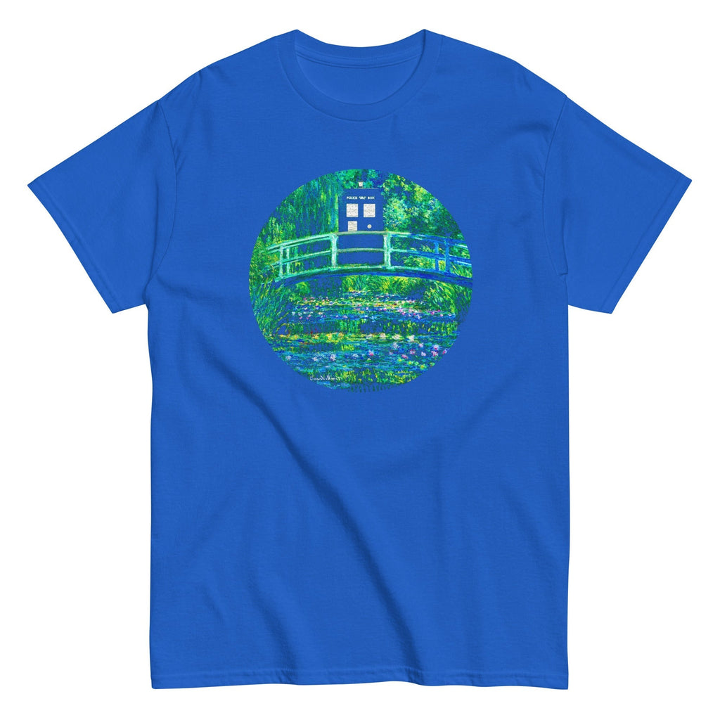 Water Lilies Police Box Men's Classic Tee Hoodie, Sweatshirt | PureTeeCo.com (Image 3)