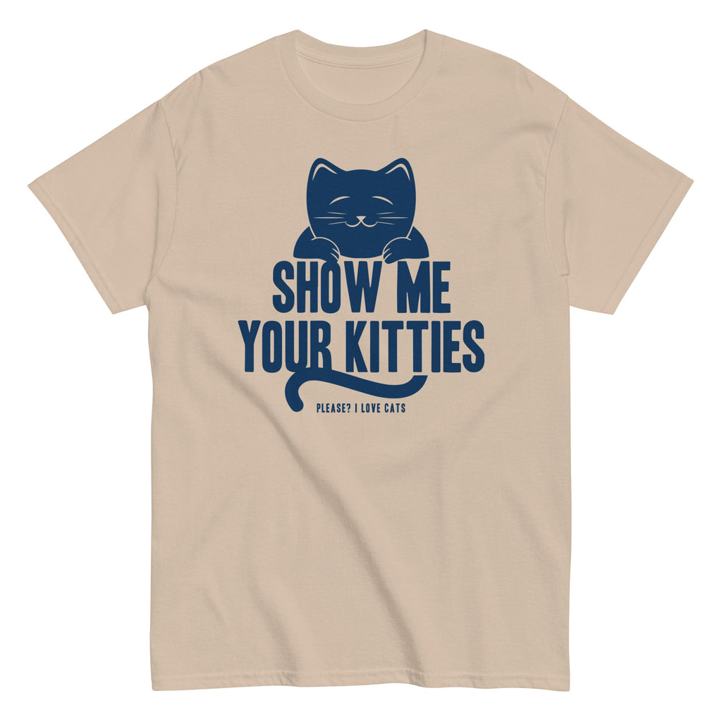 Show Me Your Kitties Men's Classic Tee Hoodie, Sweatshirt | PureTeeCo.com (Image 3)