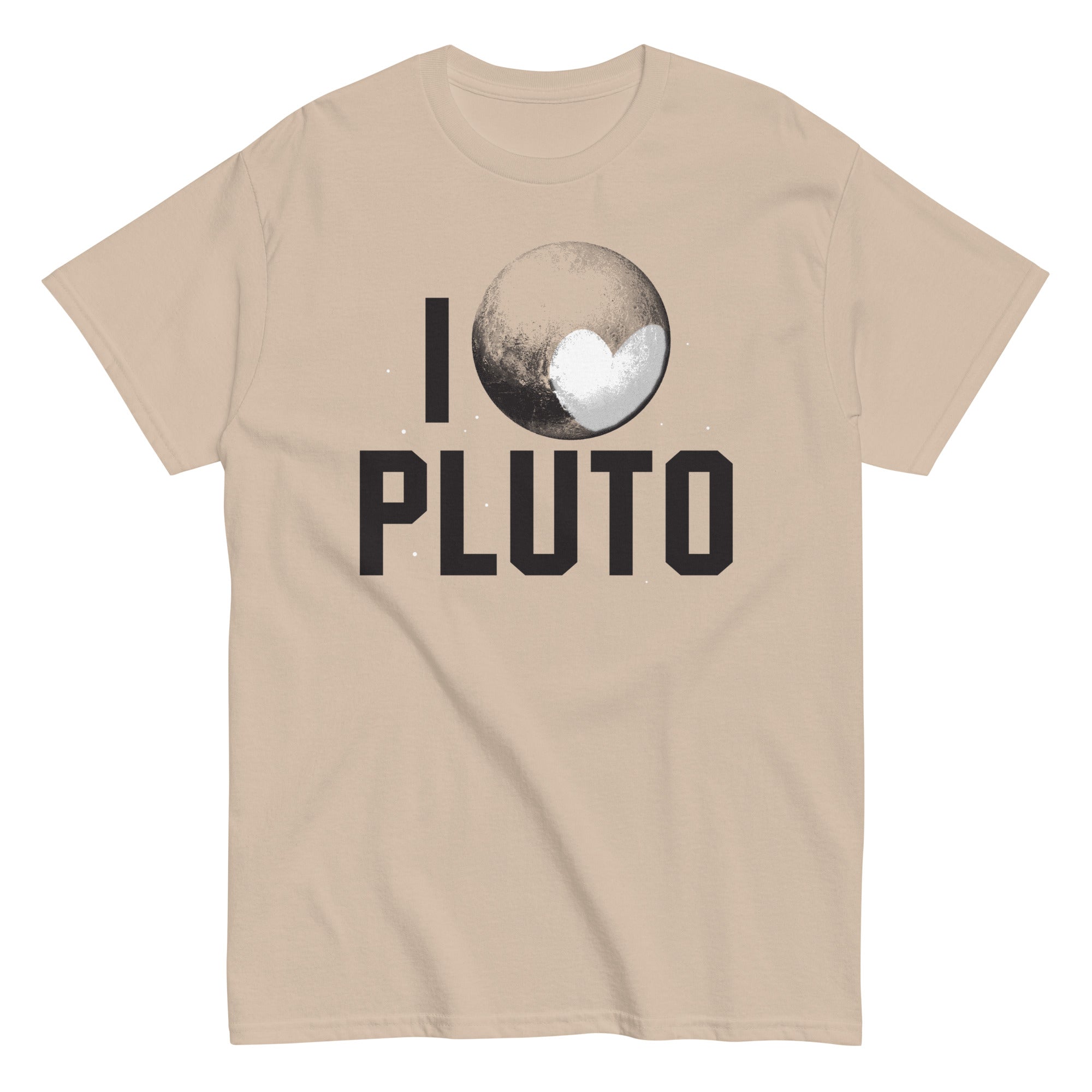 I Heart Pluto Men's Classic Tee Hoodie, Sweatshirt | PureTeeCo.com (Image 5)