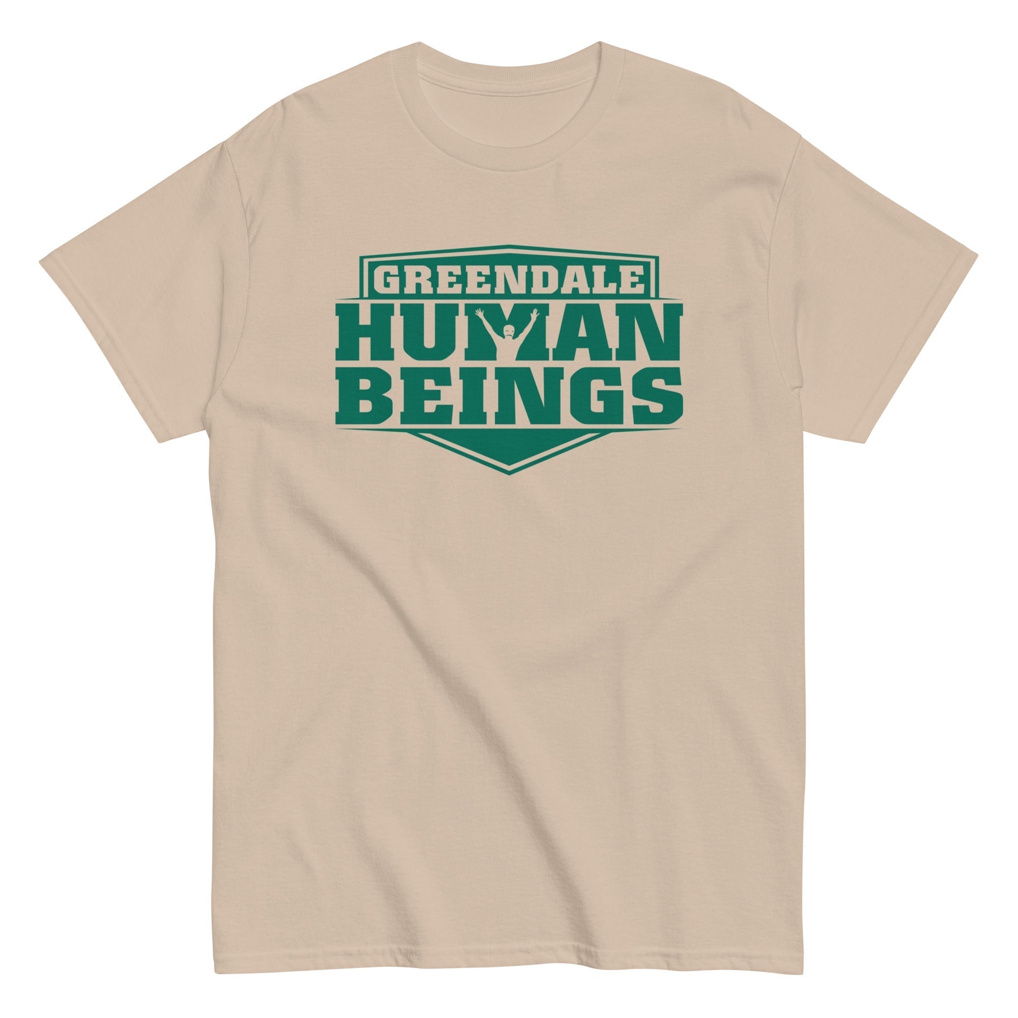 Greendale Human Beings Men's Classic Tee Hoodie, Sweatshirt | PureTeeCo.com (Image 3)