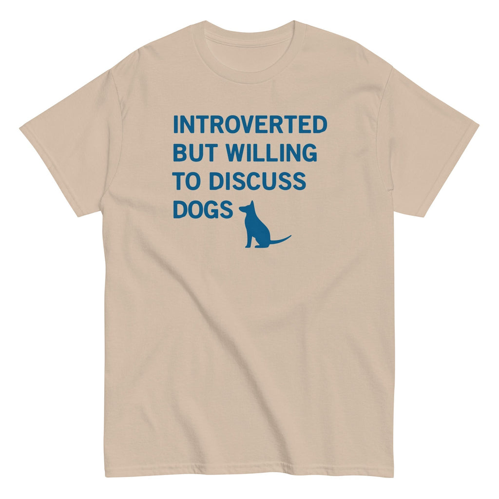 Introverted But Willing To Discuss Dogs Men's Classic Tee Hoodie, Sweatshirt | PureTeeCo.com (Image 4)