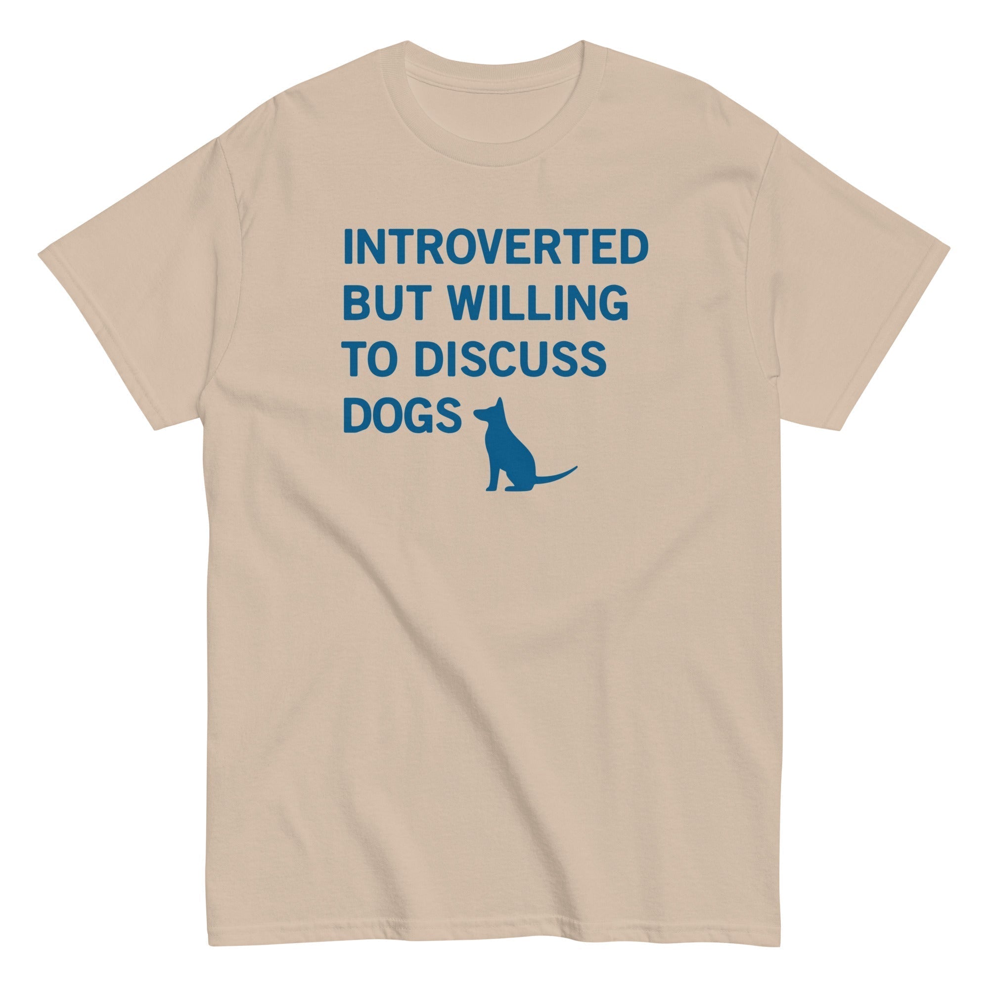 Introverted But Willing To Discuss Dogs Men's Classic Tee Hoodie, Sweatshirt | PureTeeCo.com (Image 4)