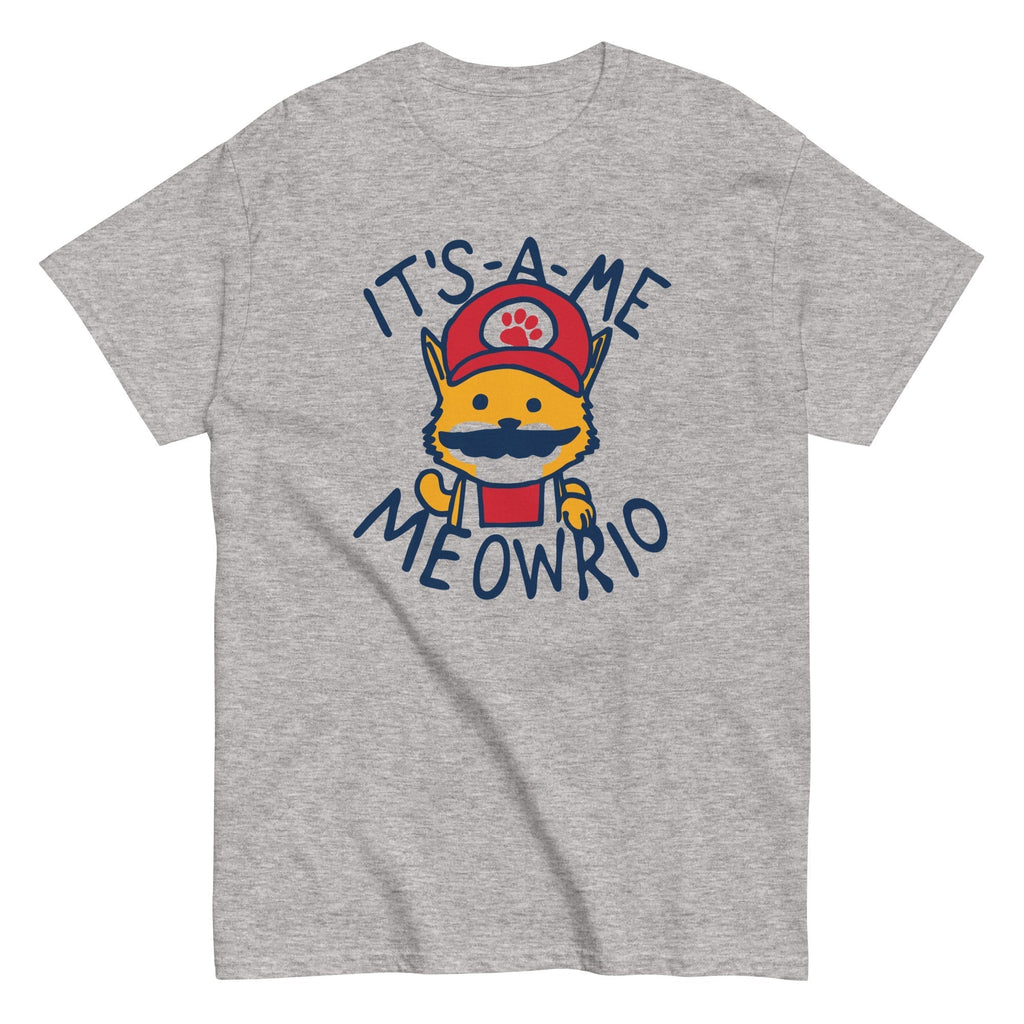 It's-a-me Meowrio Men's Classic Tee Hoodie, Sweatshirt | PureTeeCo.com (Image 2)