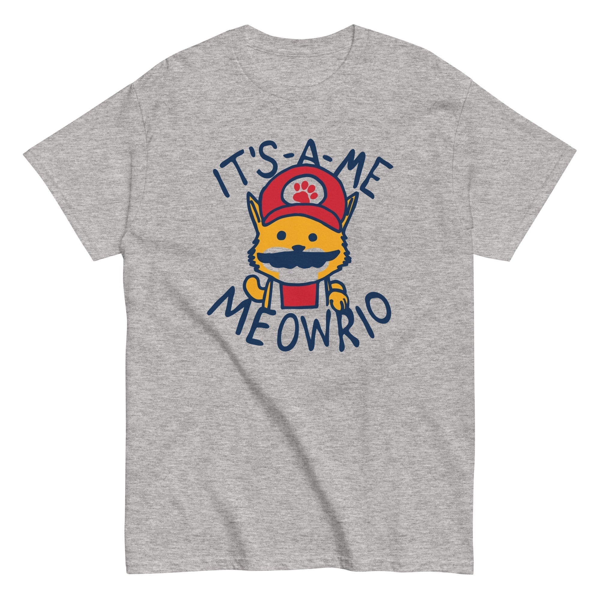 It's-a-me Meowrio Men's Classic Tee Hoodie, Sweatshirt | PureTeeCo.com (Image 2)